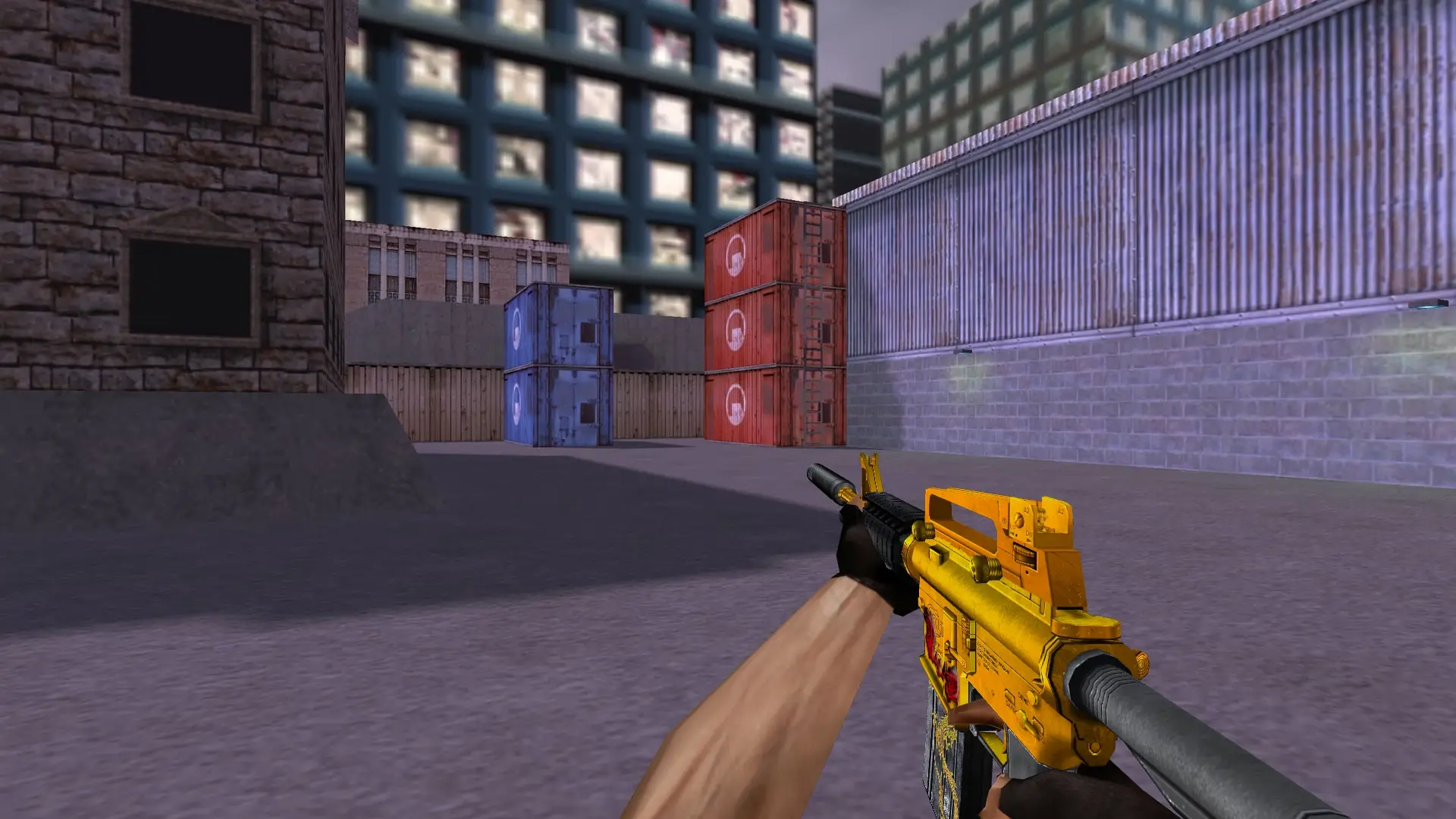 M4A1 — Gold Dragon Pack — cs_assault (first person)