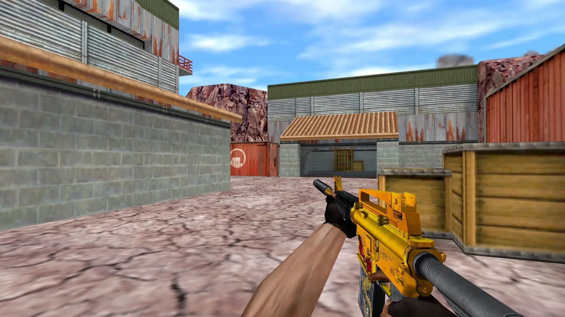 M4A1 — Gold Dragon Pack — de_nuke (first person)