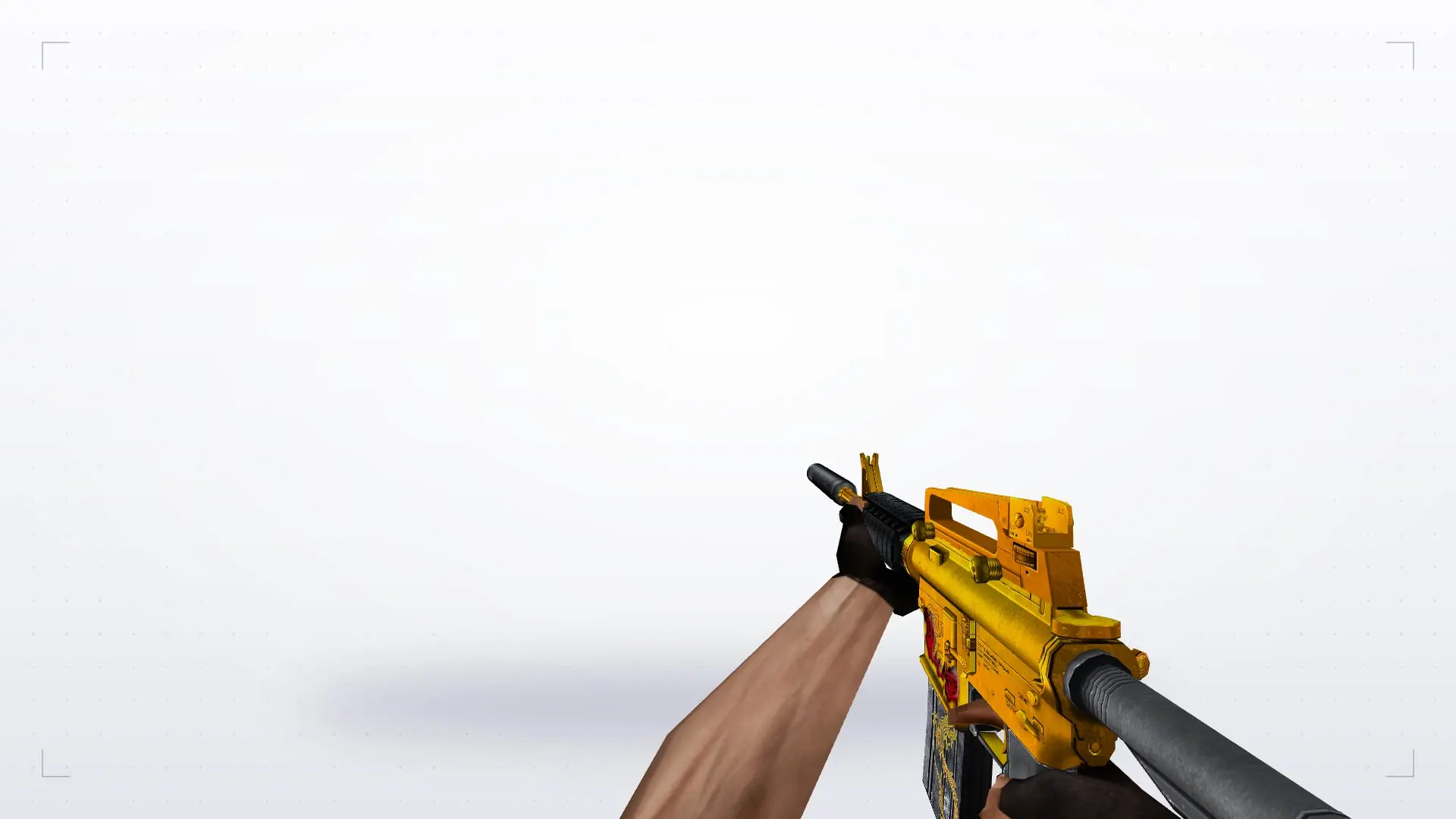 M4A1 — Gold Dragon Pack — first person