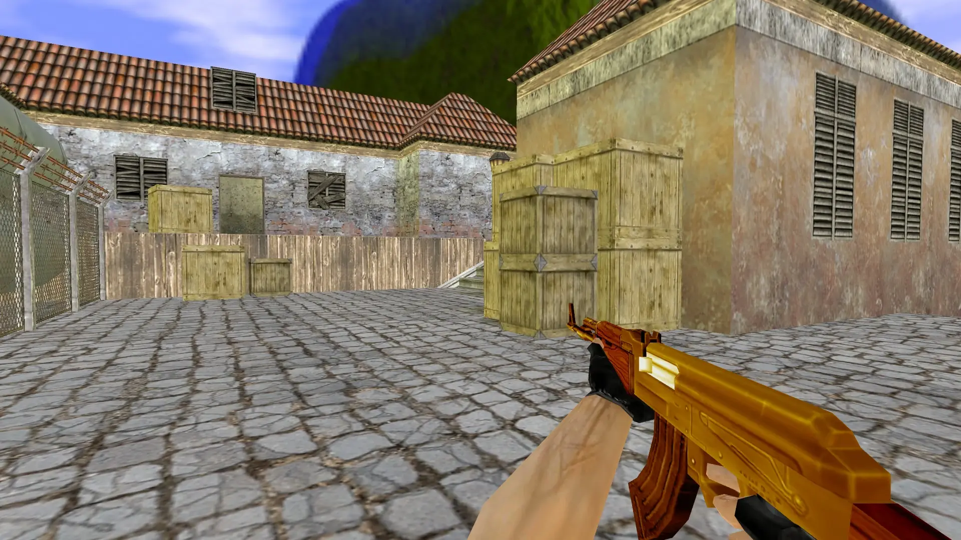 AK-47 — Gold Weapons Pack V3 — de_inferno (first person)