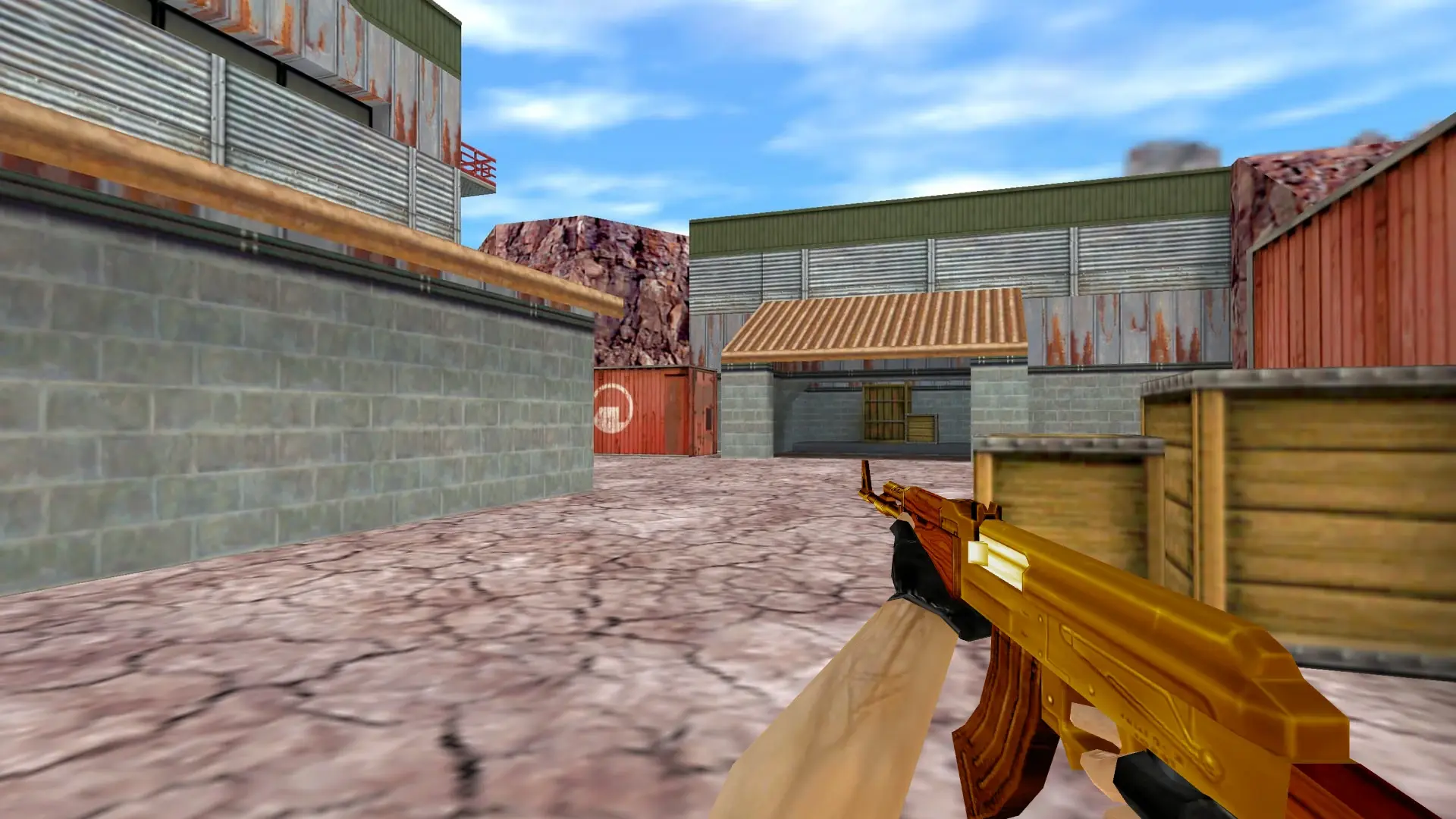 AK-47 — Gold Weapons Pack V3 — de_nuke (first person)