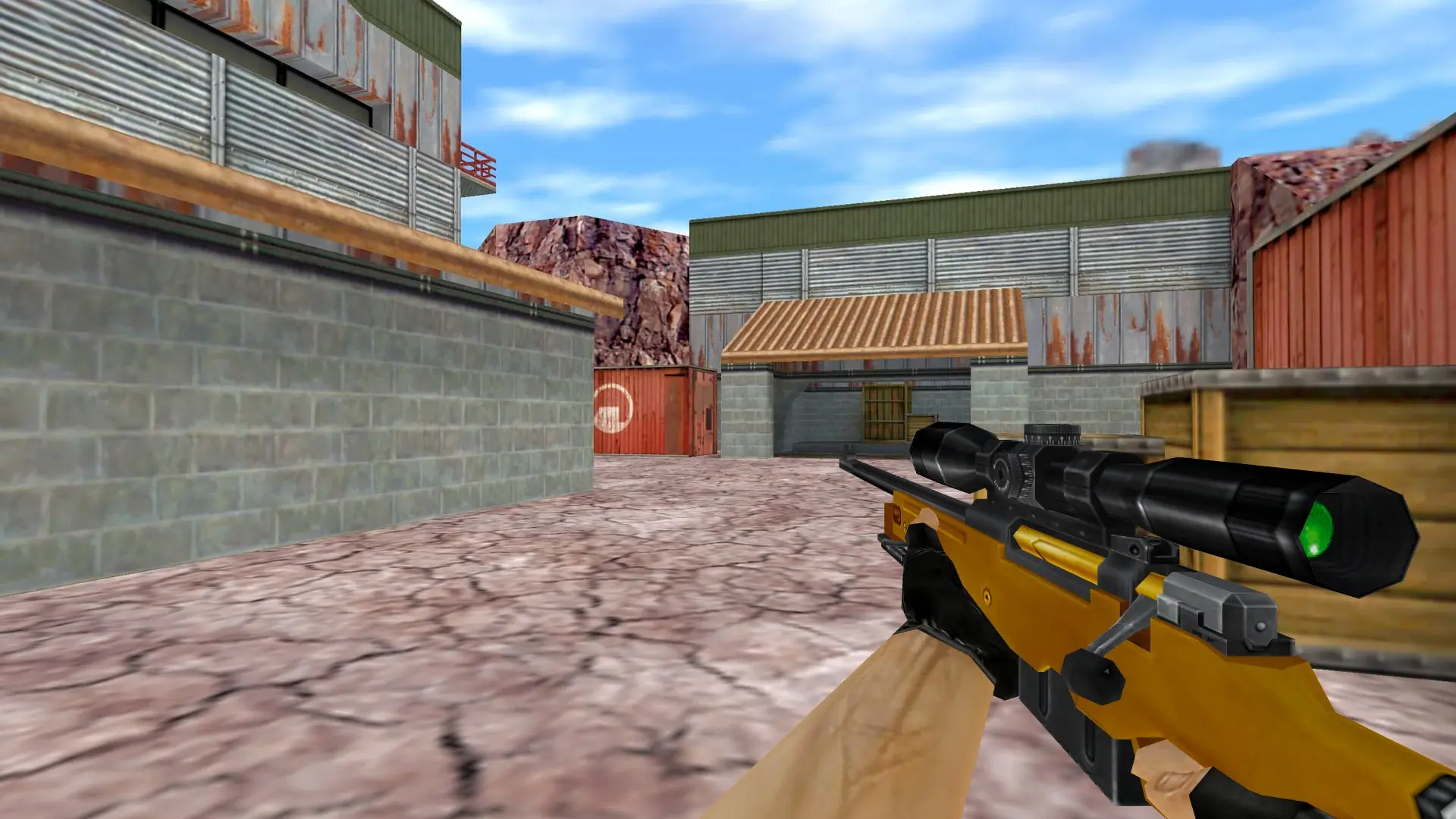 AWP — Gold Weapons Pack V3 — de_nuke (first person)
