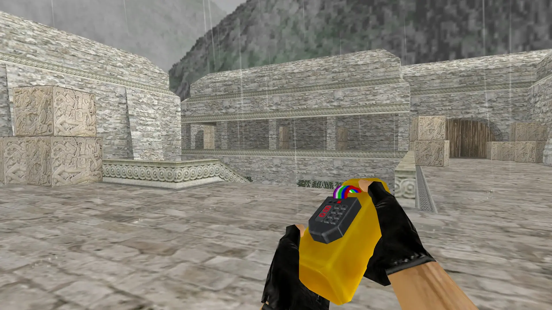 C4 — Gold Weapons Pack V3 — de_aztec (first person)
