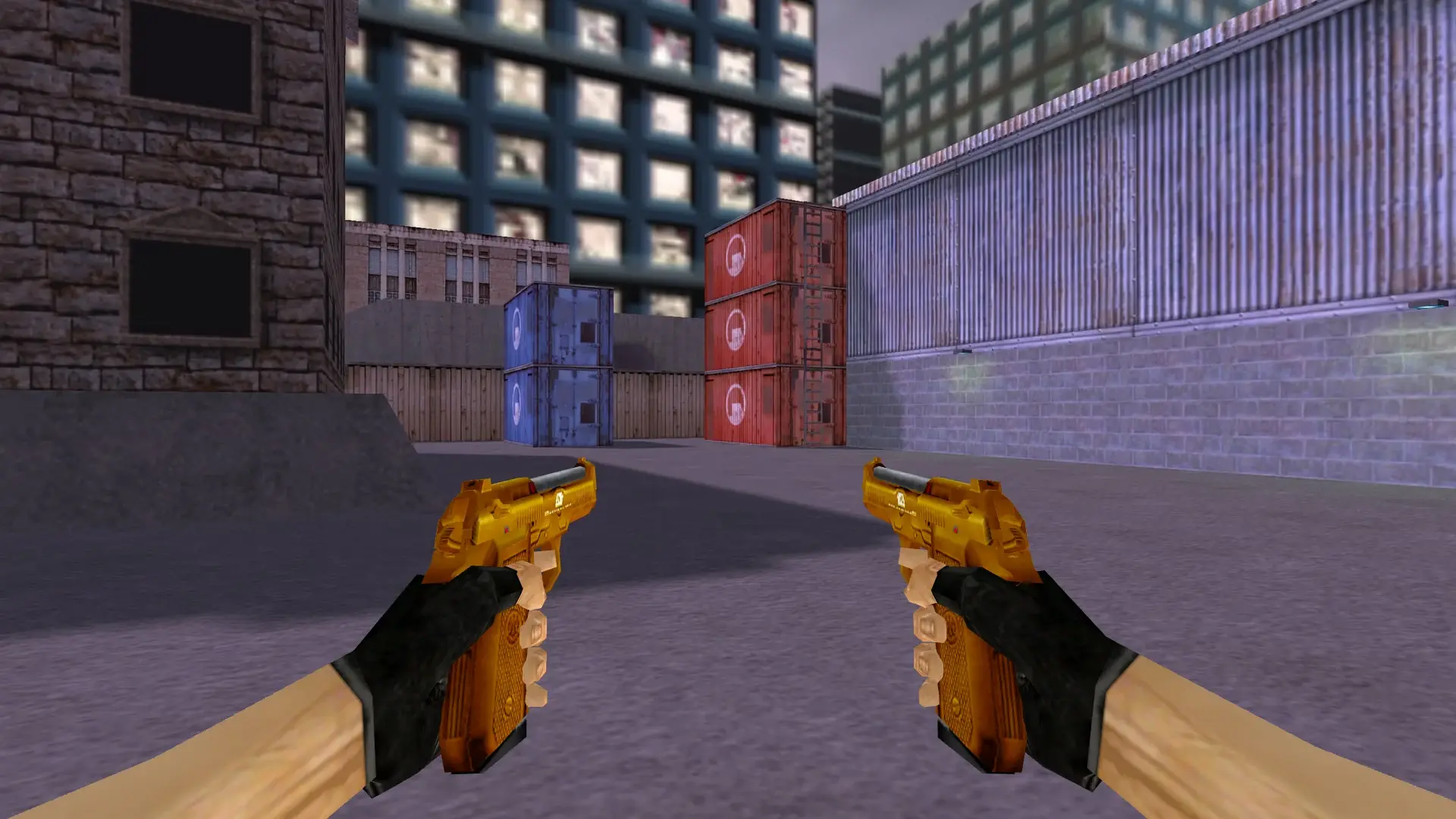 Dual Berettas — Gold Weapons Pack V3 — cs_assault (first person)