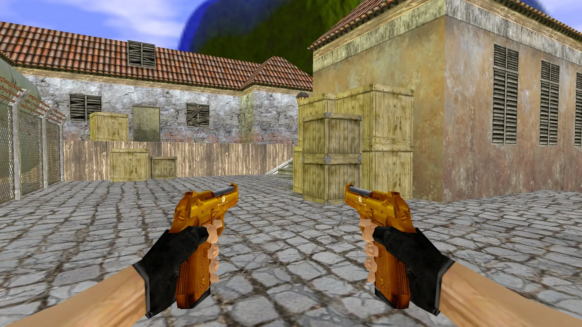 Dual Berettas — Gold Weapons Pack V3 — de_inferno (first person)