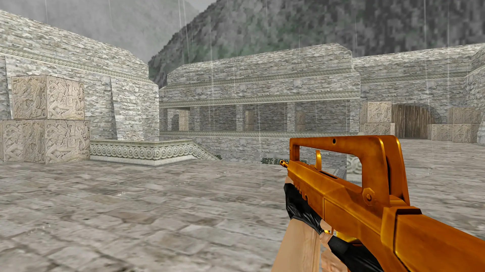 FAMAS — Gold Weapons Pack V3 — de_aztec (first person)