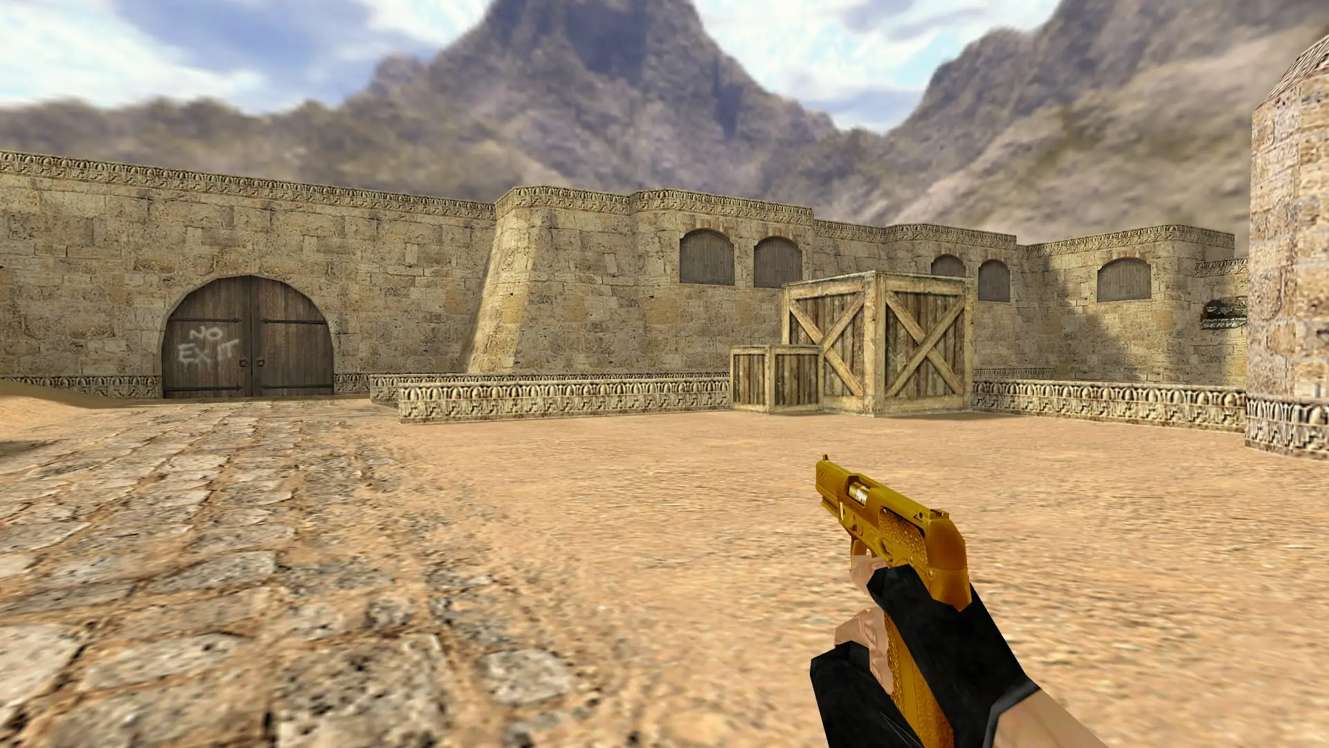 Five-SeveN — Gold Weapons Pack V3 — de_dust2 (first person)