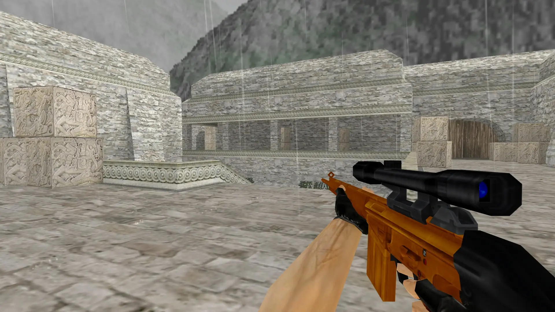 G3SG1 — Gold Weapons Pack V3 — de_aztec (first person)