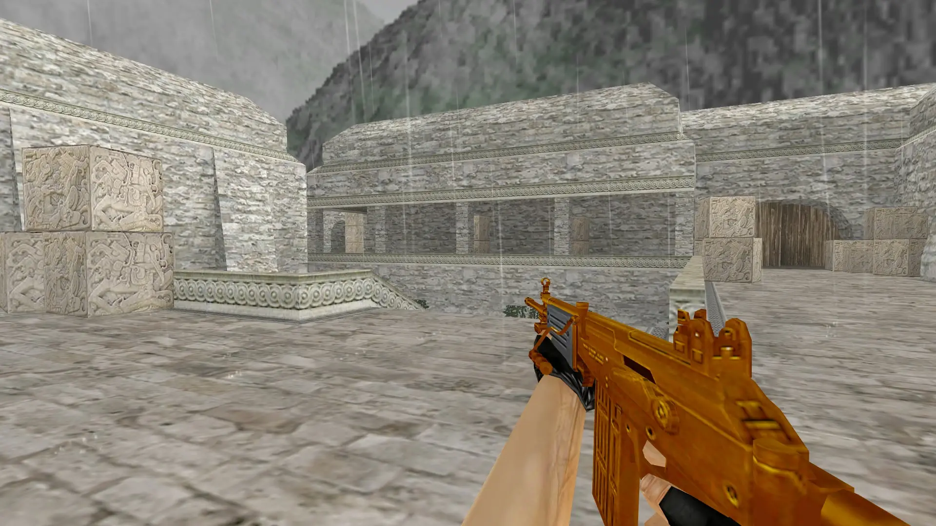 Galil AR — Gold Weapons Pack V3 — de_aztec (first person)