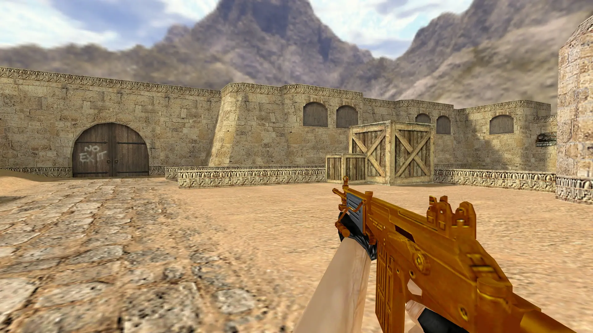 Galil AR — Gold Weapons Pack V3 — de_dust2 (first person)
