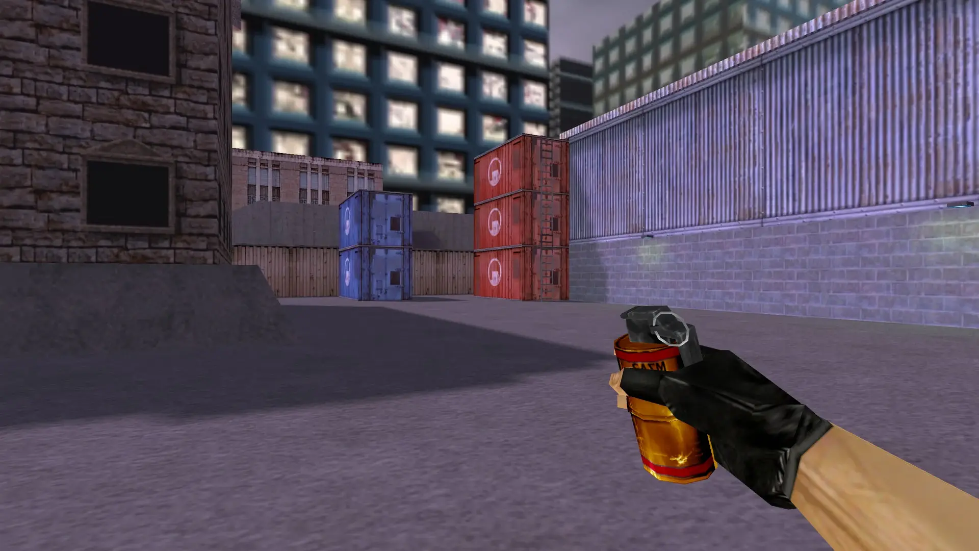 HE Grenade — Gold Weapons Pack V3 — cs_assault (first person)