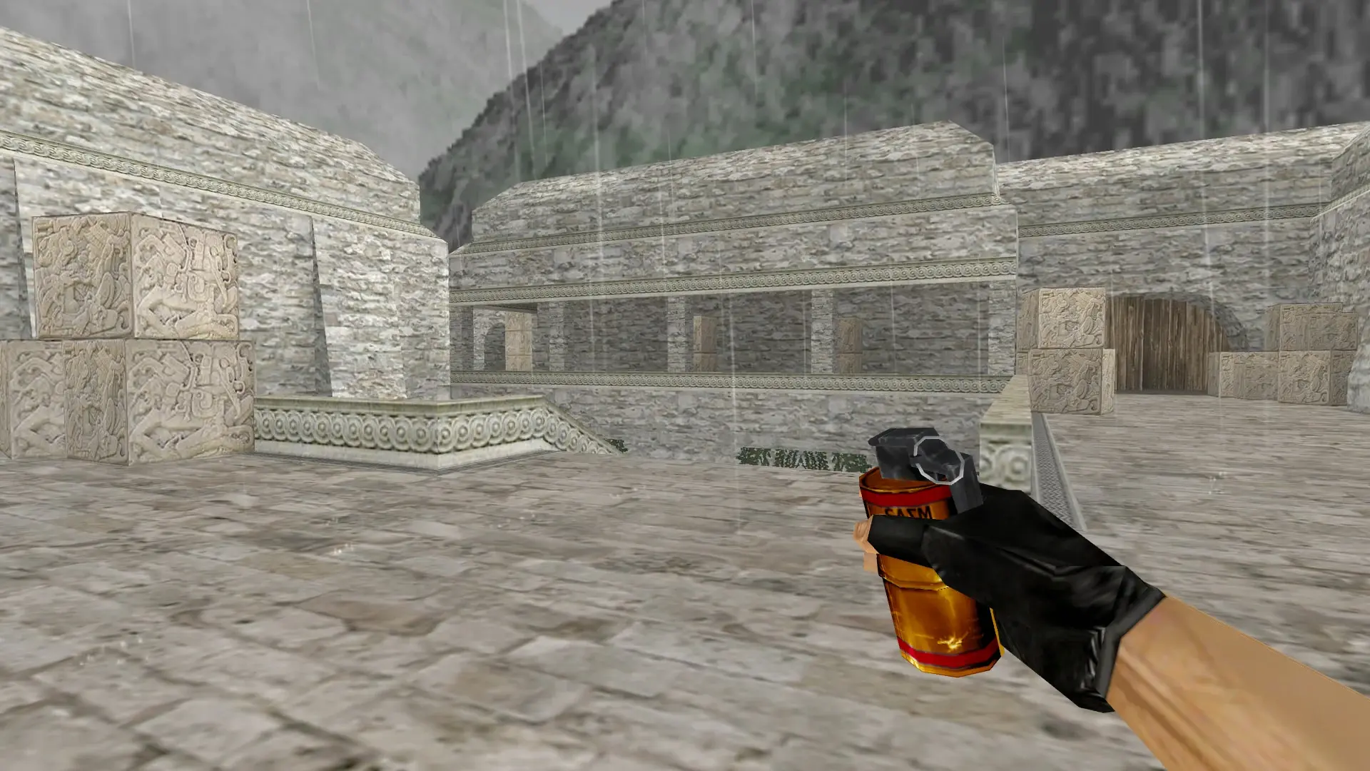 HE Grenade — Gold Weapons Pack V3 — de_aztec (first person)