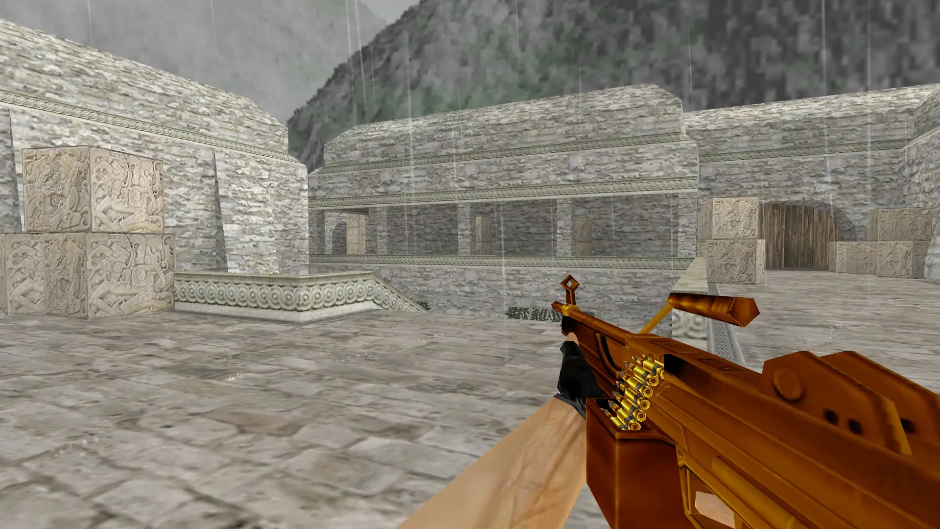 M249 — Gold Weapons Pack V3 — de_aztec (first person)