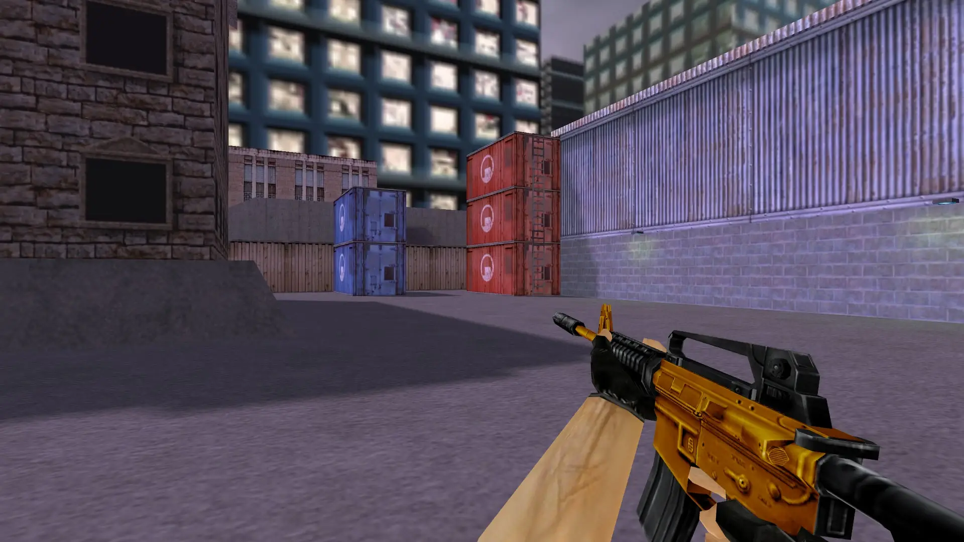 M4A1 — Gold Weapons Pack V3 — cs_assault (first person)