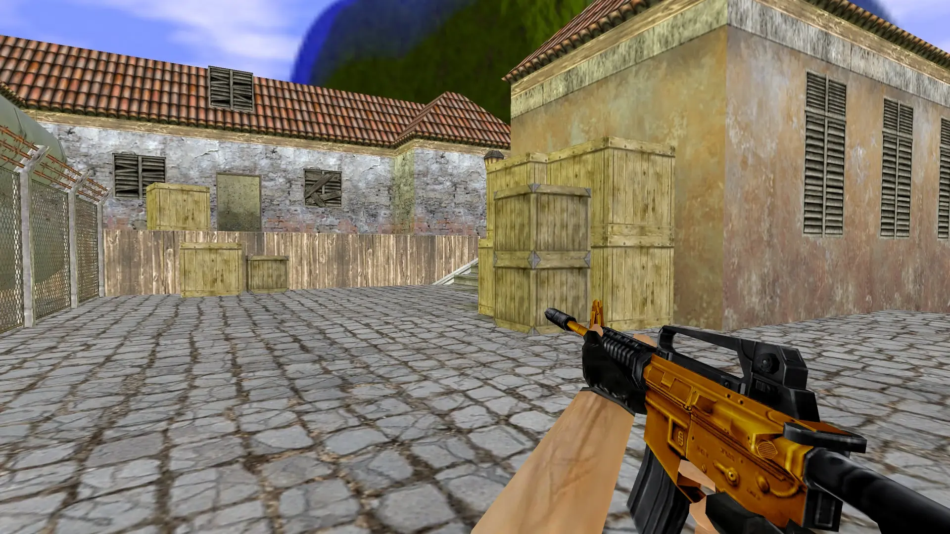 M4A1 — Gold Weapons Pack V3 — de_inferno (first person)