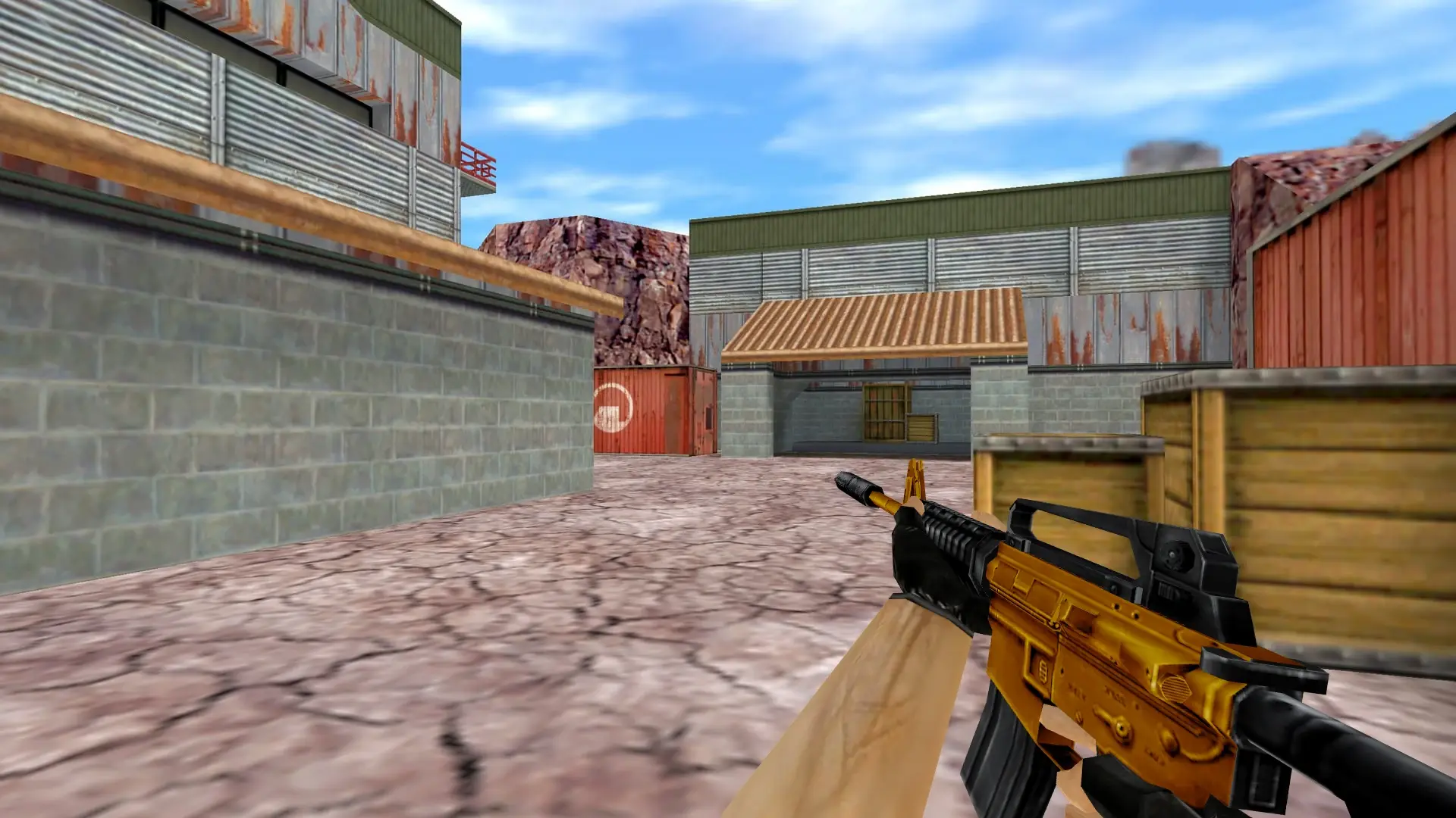 M4A1 — Gold Weapons Pack V3 — de_nuke (first person)
