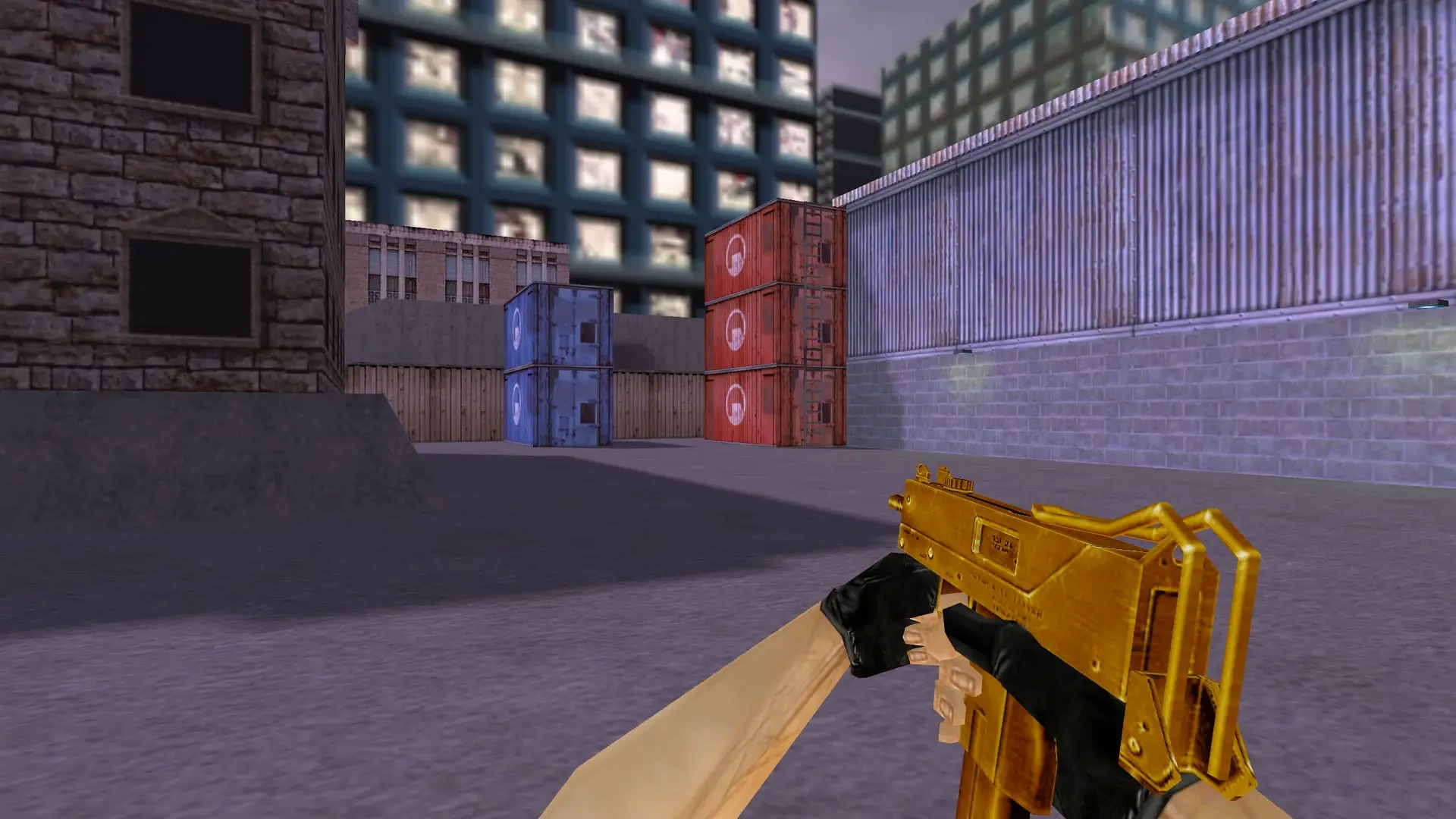 MAC-10 — Gold Weapons Pack V3 — cs_assault (first person)