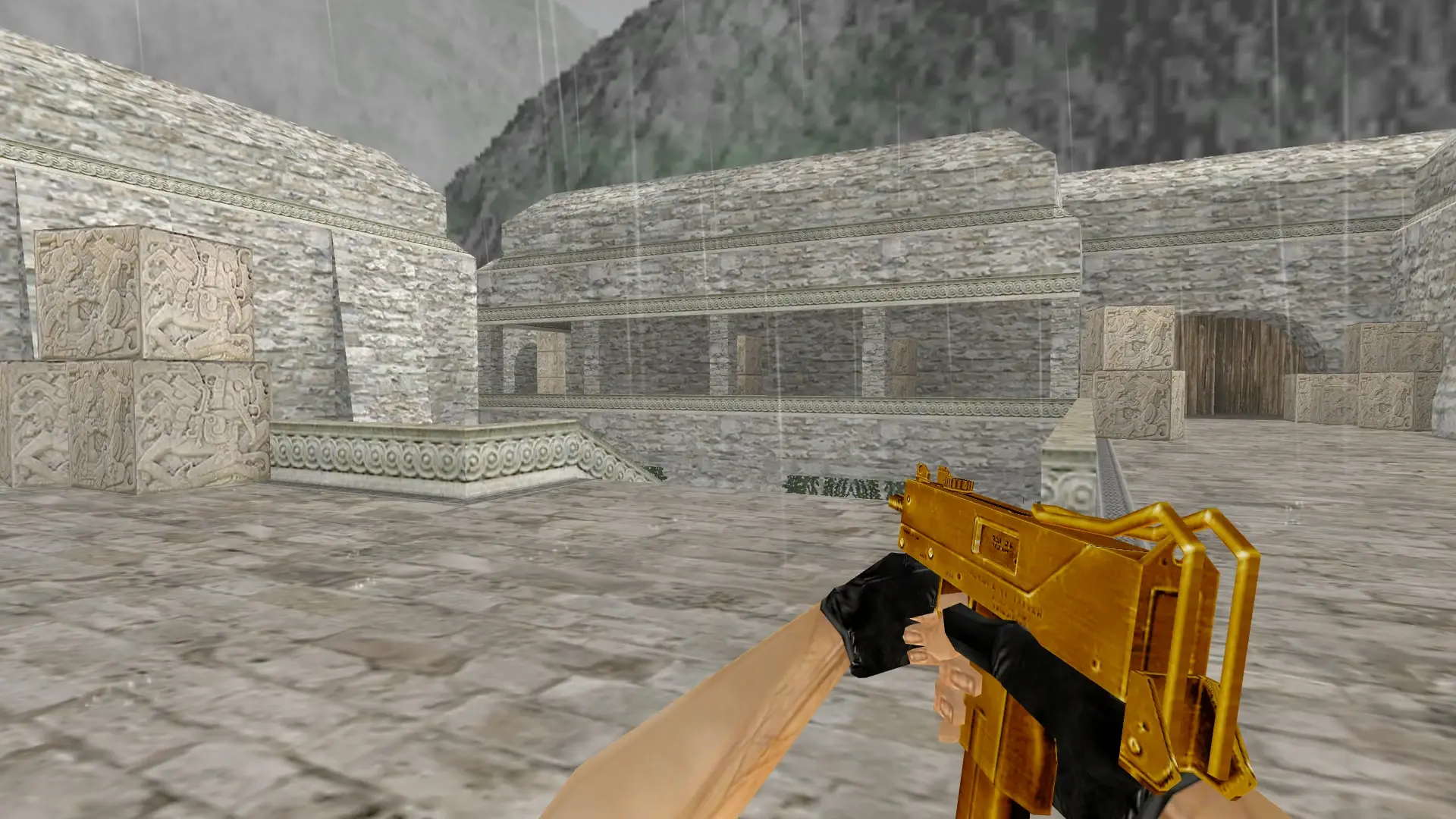 MAC-10 — Gold Weapons Pack V3 — de_aztec (first person)