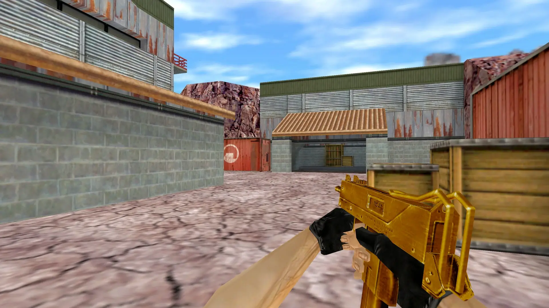 MAC-10 — Gold Weapons Pack V3 — de_nuke (first person)