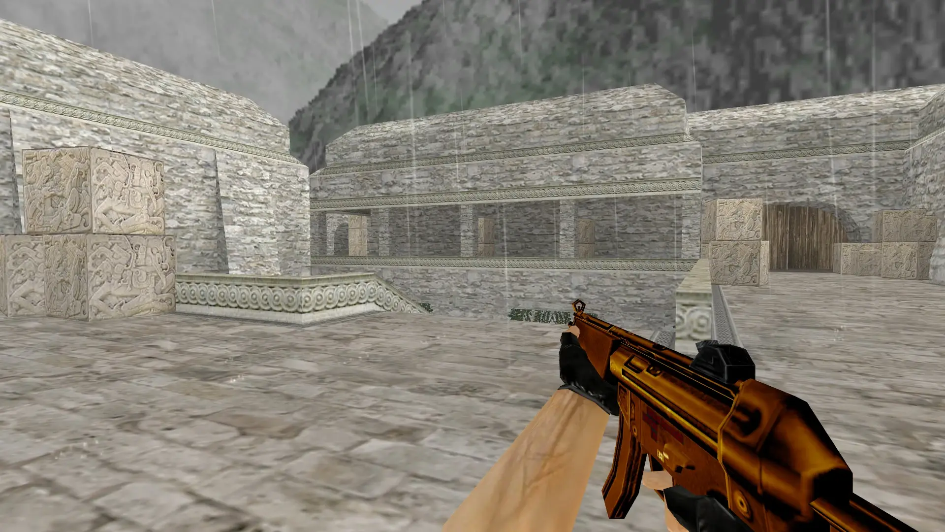 MP5 — Gold Weapons Pack V3 — de_aztec (first person)