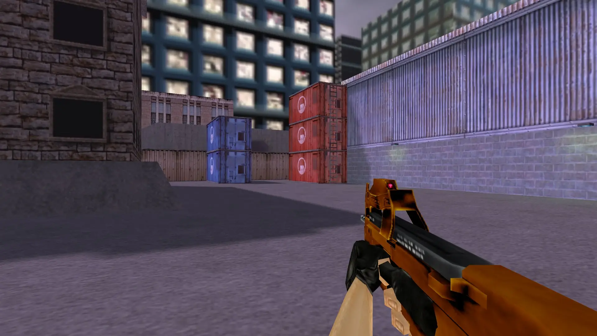 P90 — Gold Weapons Pack V3 — cs_assault (first person)