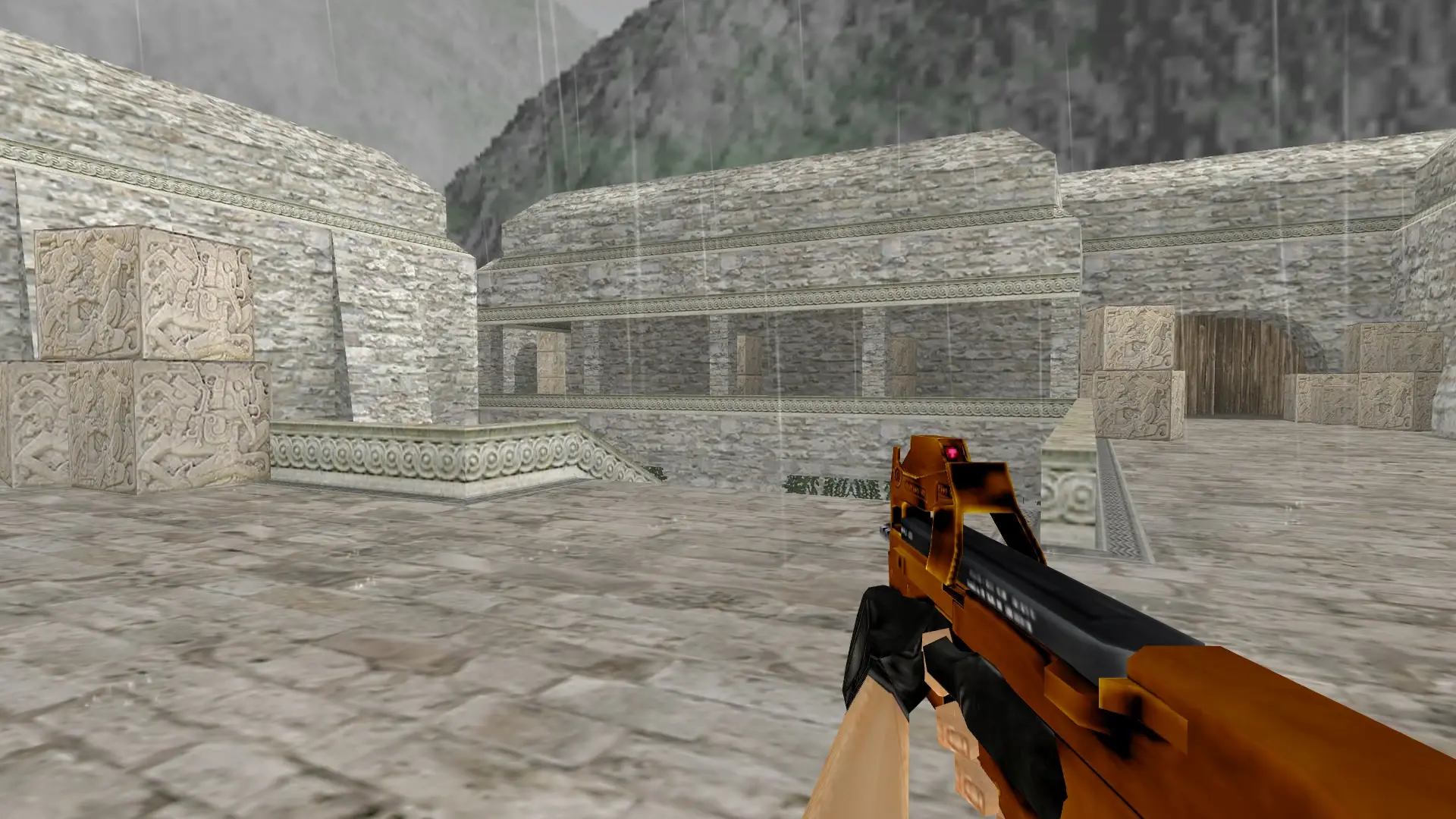 P90 — Gold Weapons Pack V3 — de_aztec (first person)