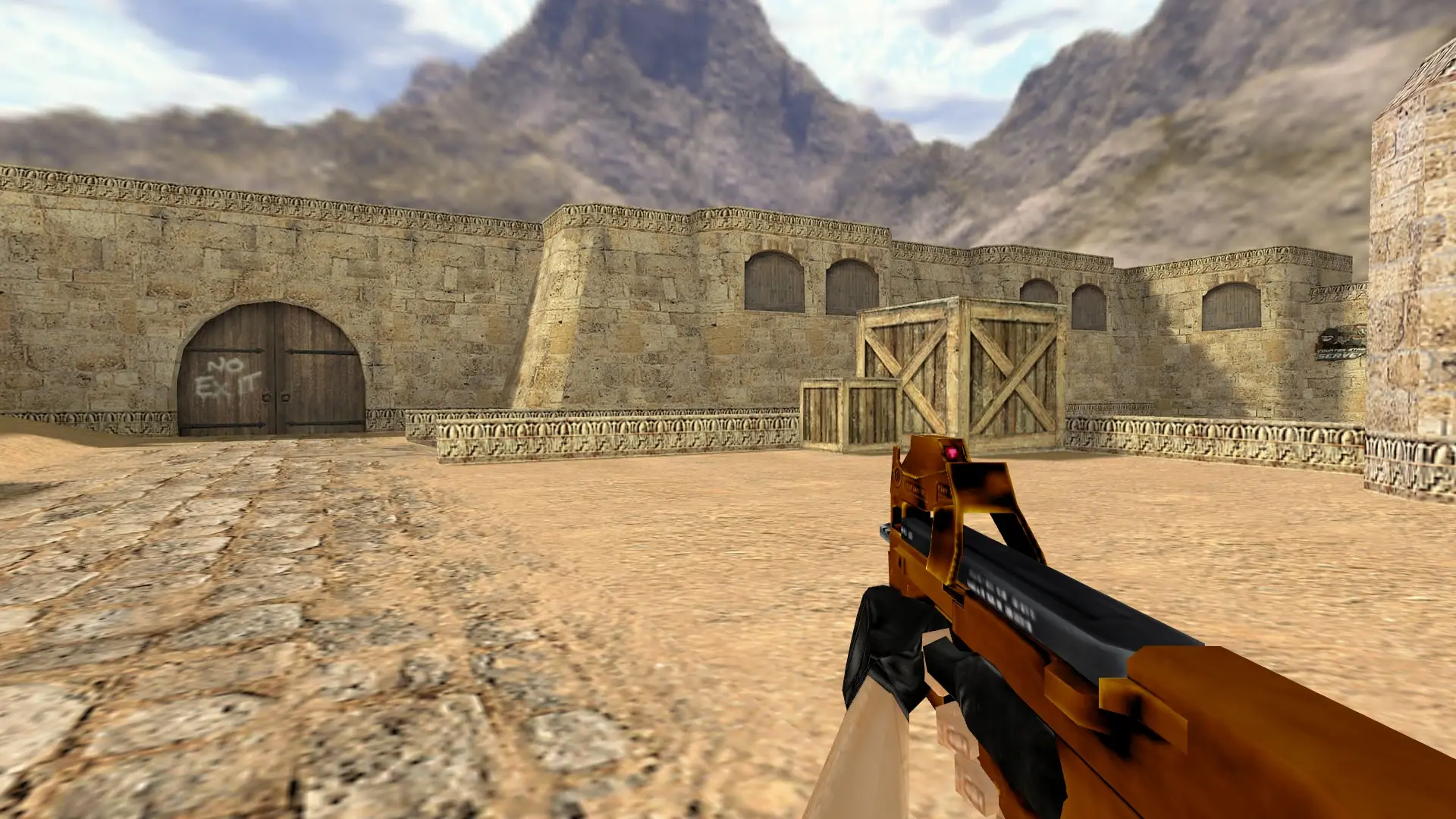 P90 — Gold Weapons Pack V3 — de_dust2 (first person)