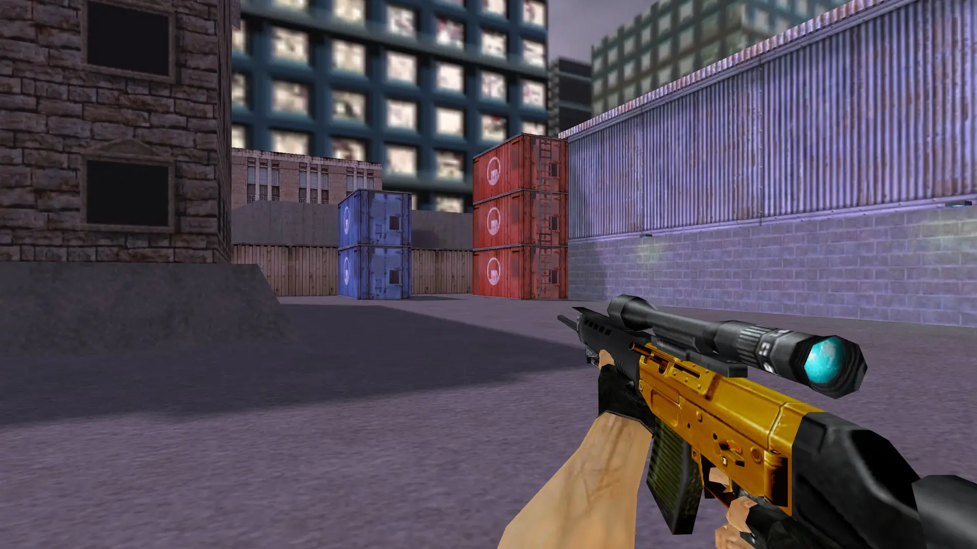 SG550 — Gold Weapons Pack V3 — cs_assault (first person)
