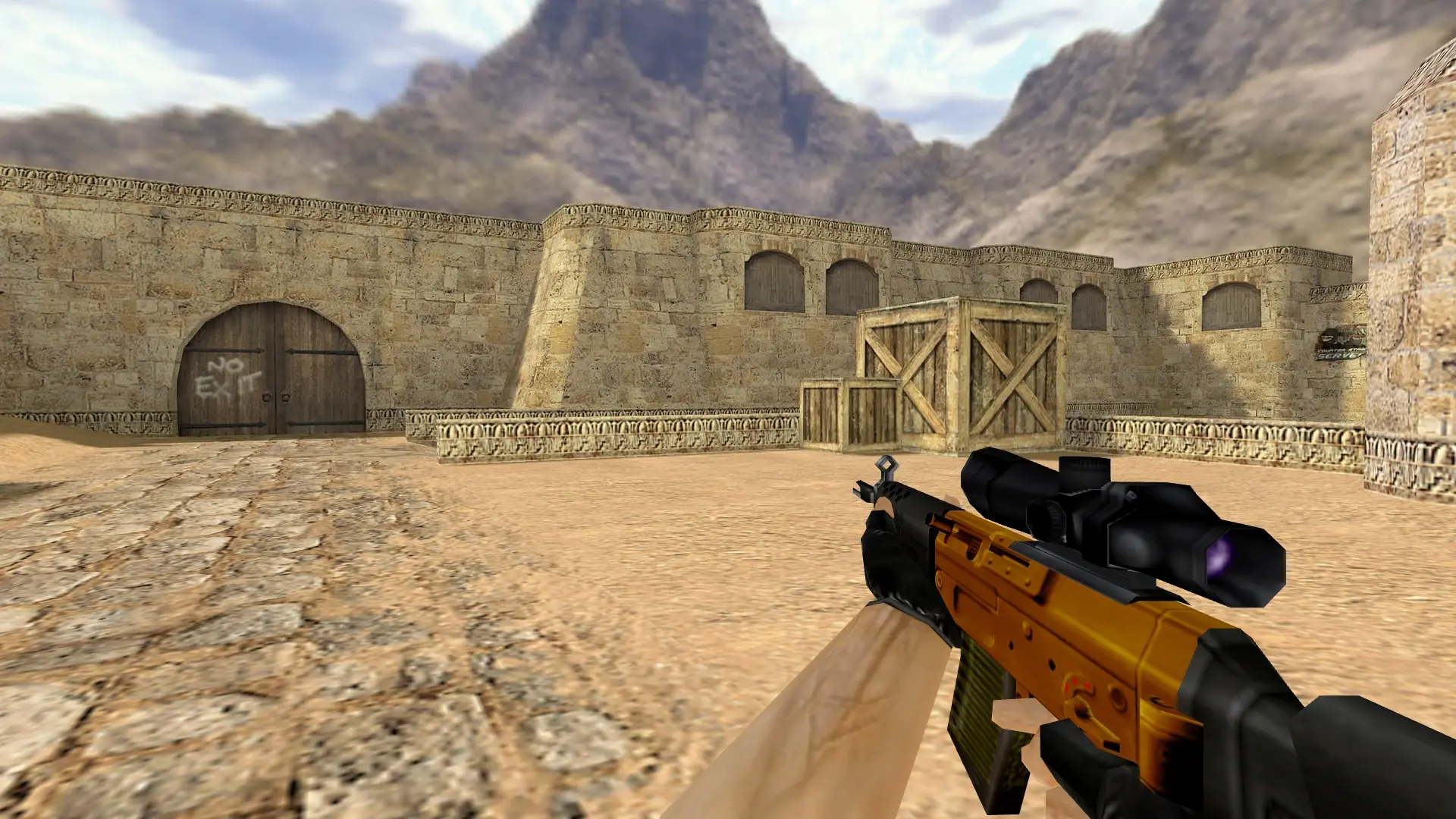 SG552 — Gold Weapons Pack V3 — de_dust2 (first person)