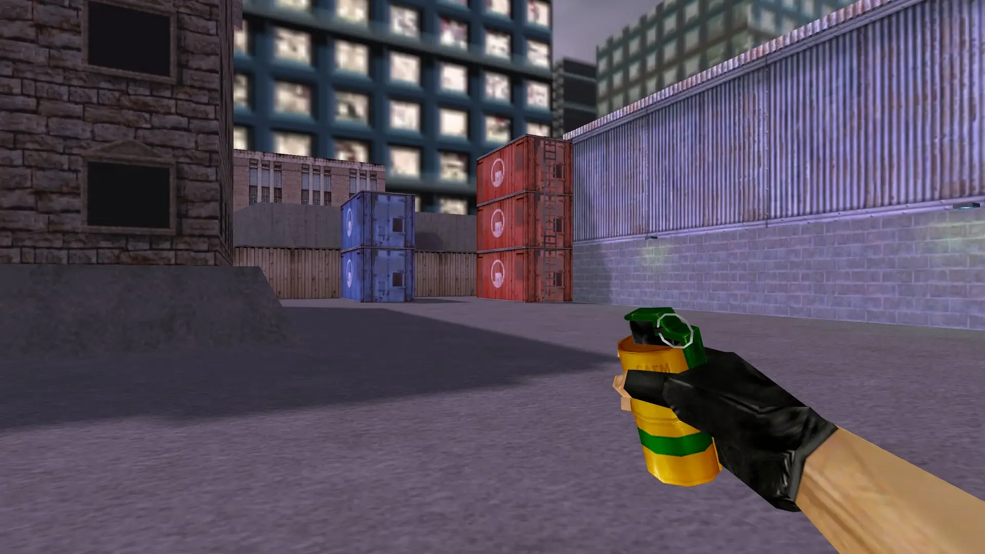Smoke Grenade — Gold Weapons Pack V3 — cs_assault (first person)