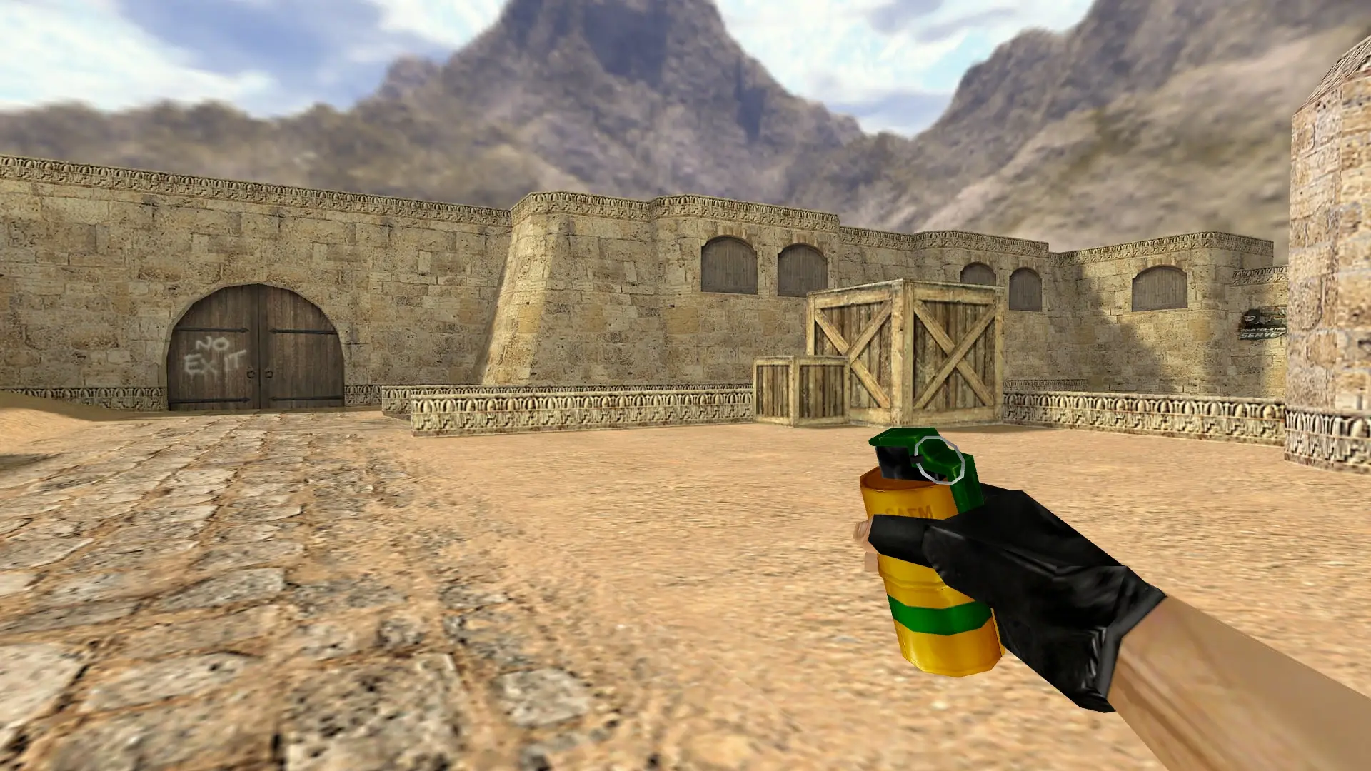 Smoke Grenade — Gold Weapons Pack V3 — de_dust2 (first person)