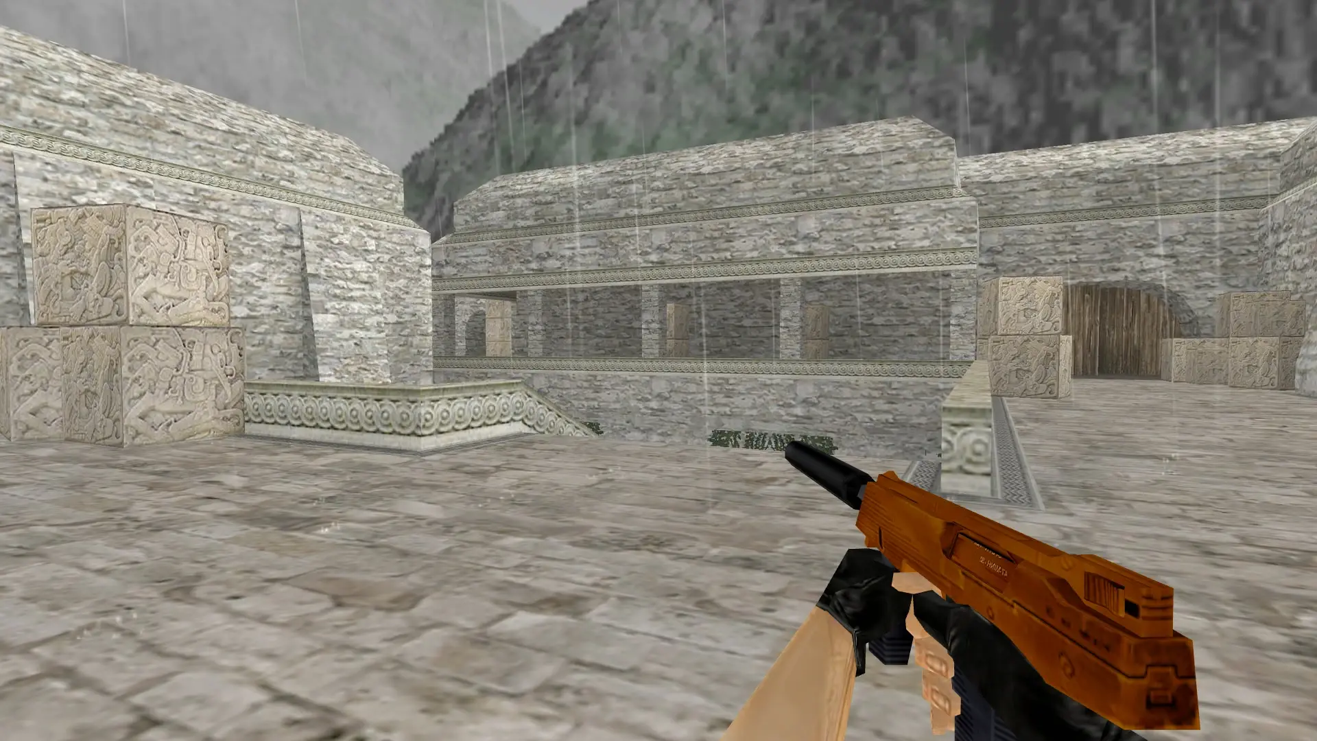 TMP — Gold Weapons Pack V3 — de_aztec (first person)
