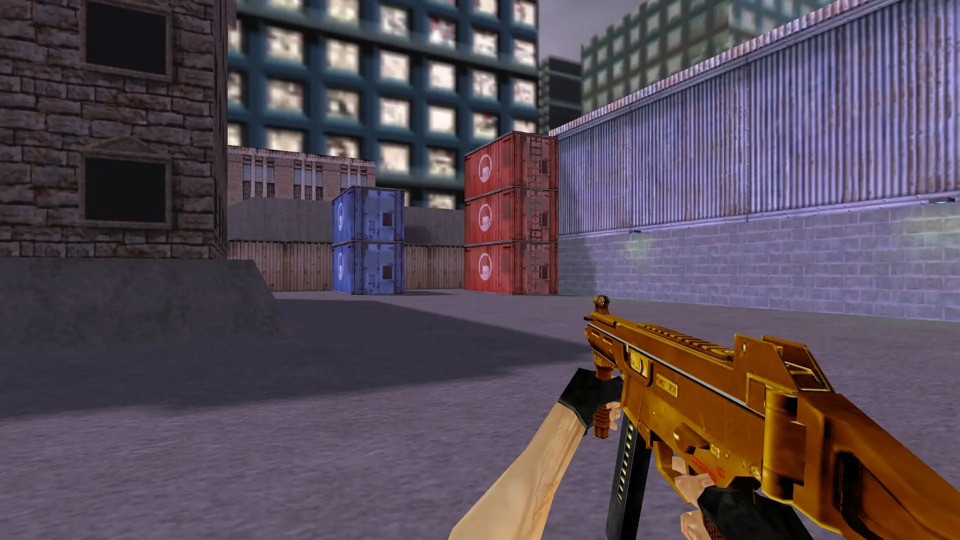 UMP-45 — Gold Weapons Pack V3 — cs_assault (first person)