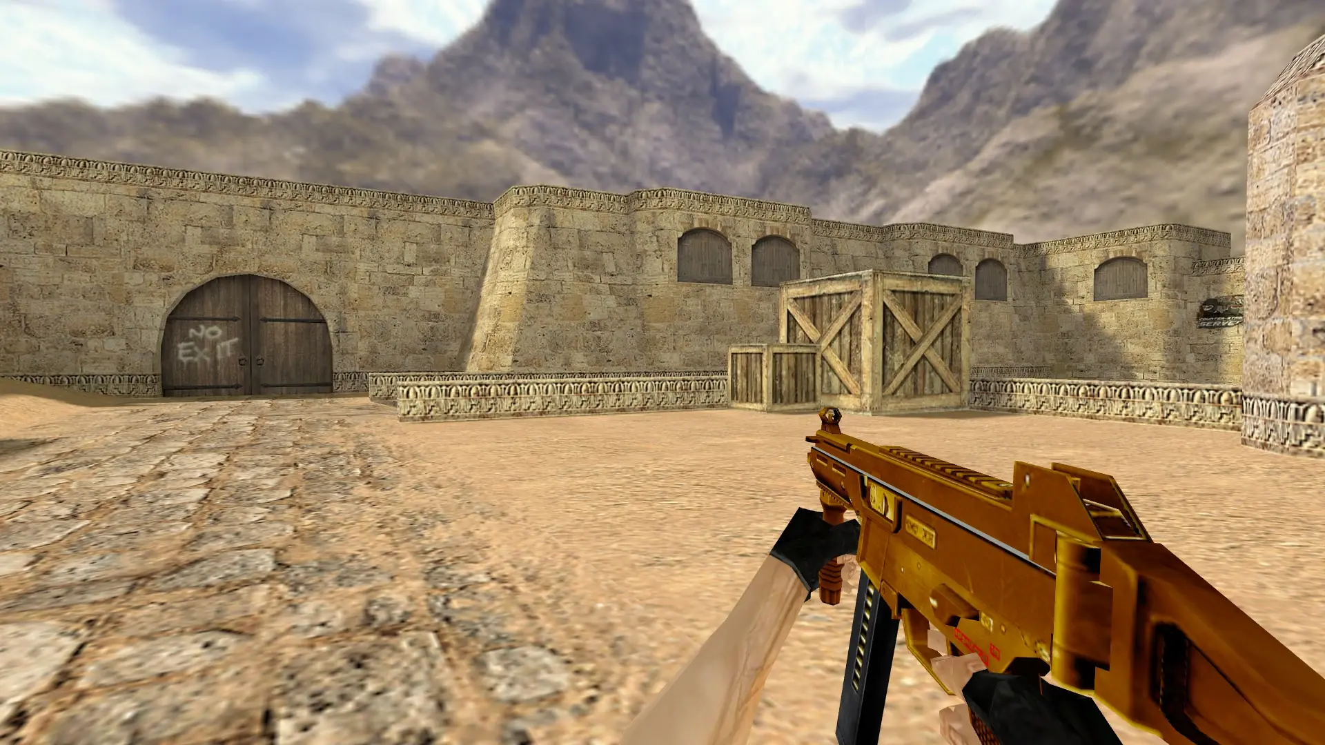 UMP-45 — Gold Weapons Pack V3 — de_dust2 (first person)