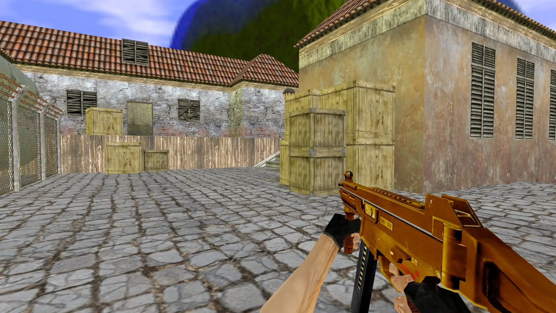 UMP-45 — Gold Weapons Pack V3 — de_inferno (first person)
