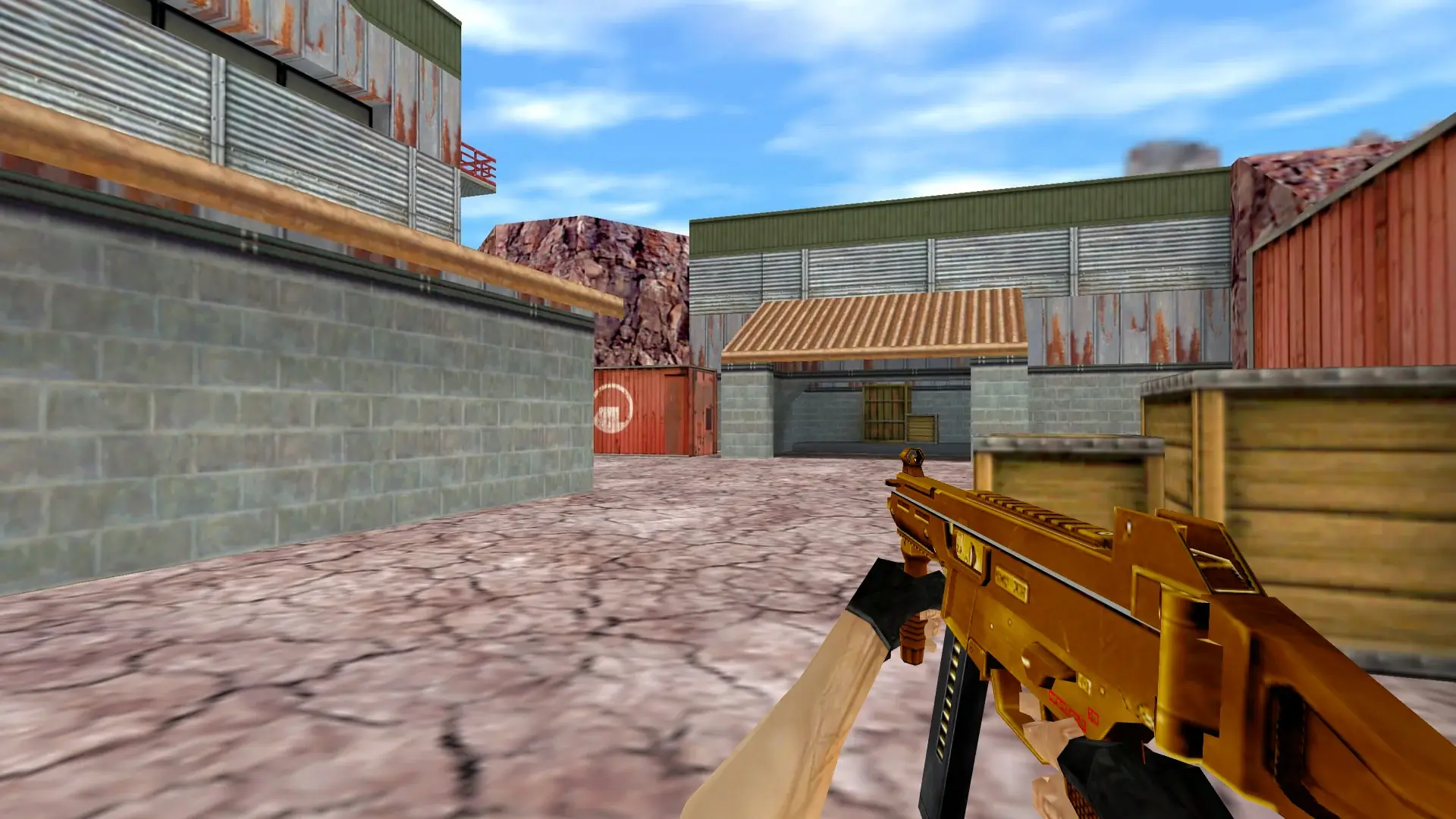 UMP-45 — Gold Weapons Pack V3 — de_nuke (first person)