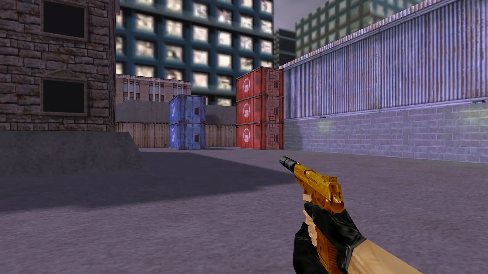USP — Gold Weapons Pack V3 — cs_assault (first person)