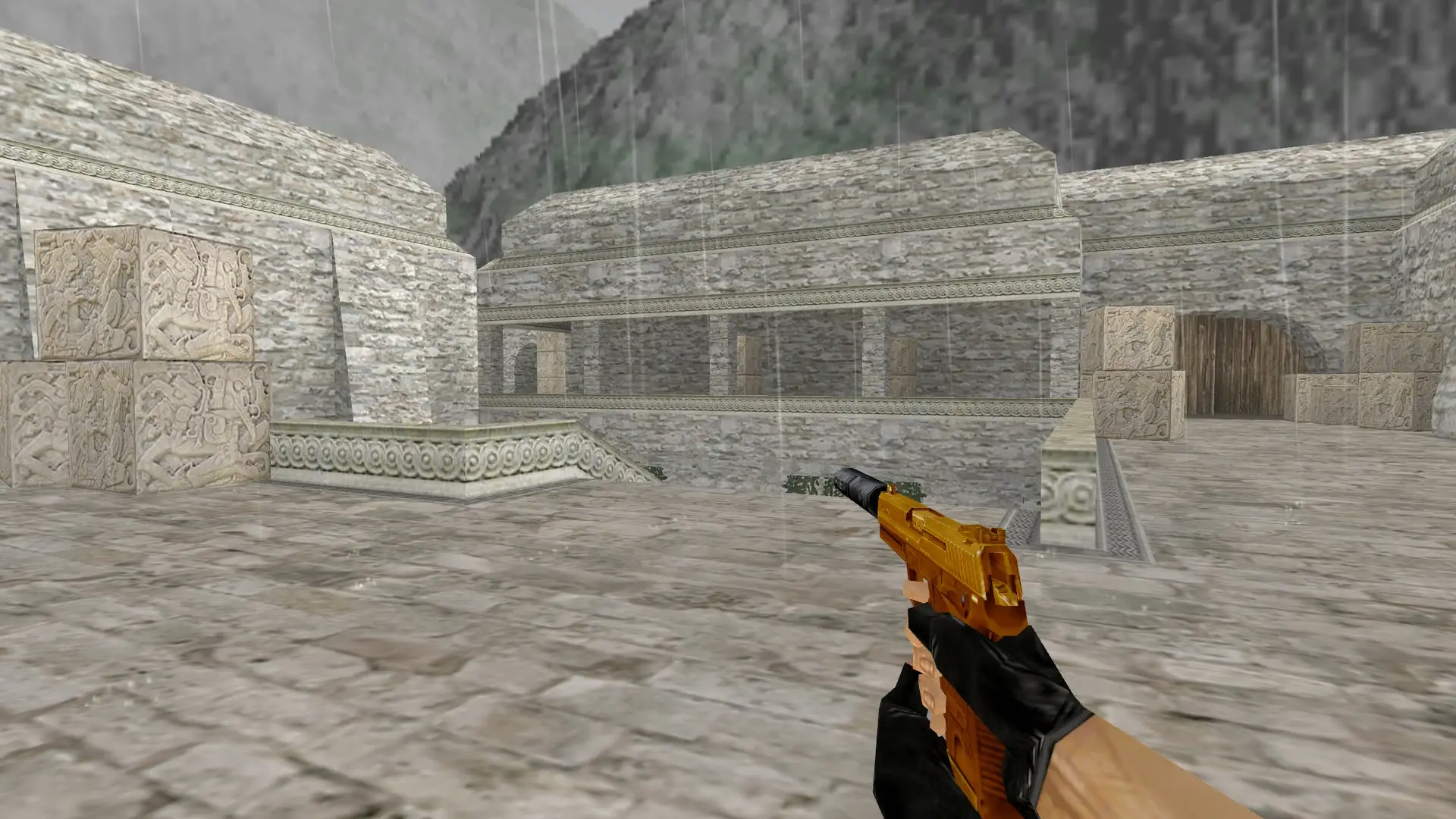 USP — Gold Weapons Pack V3 — de_aztec (first person)