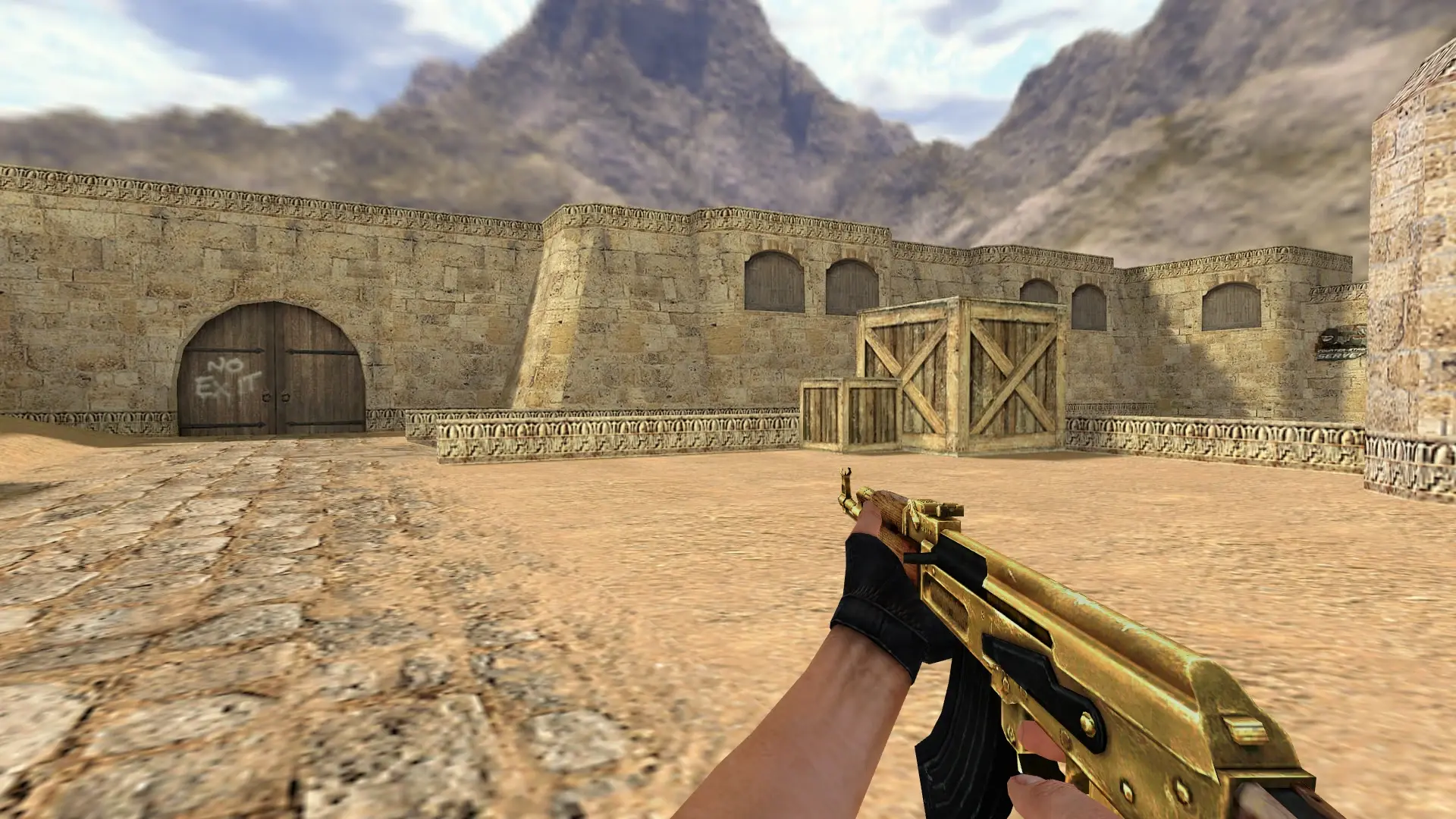 AK-47 — Golden Weapon Pack — de_dust2 (first person)