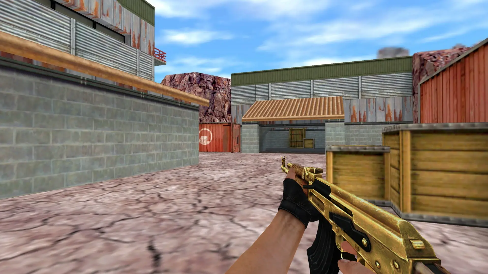 AK-47 — Golden Weapon Pack — de_nuke (first person)