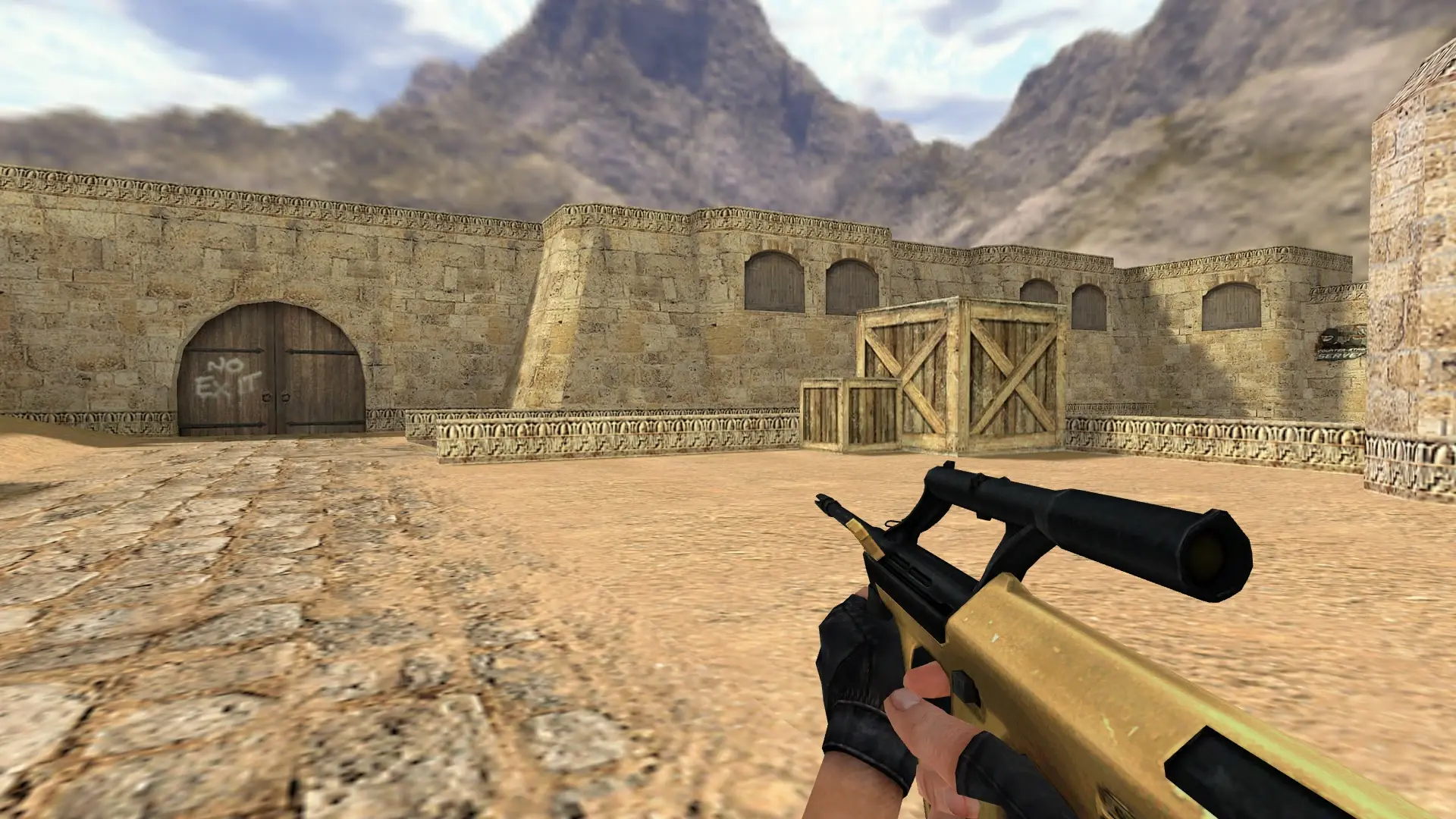 AUG — Golden Weapon Pack — de_dust2 (first person)