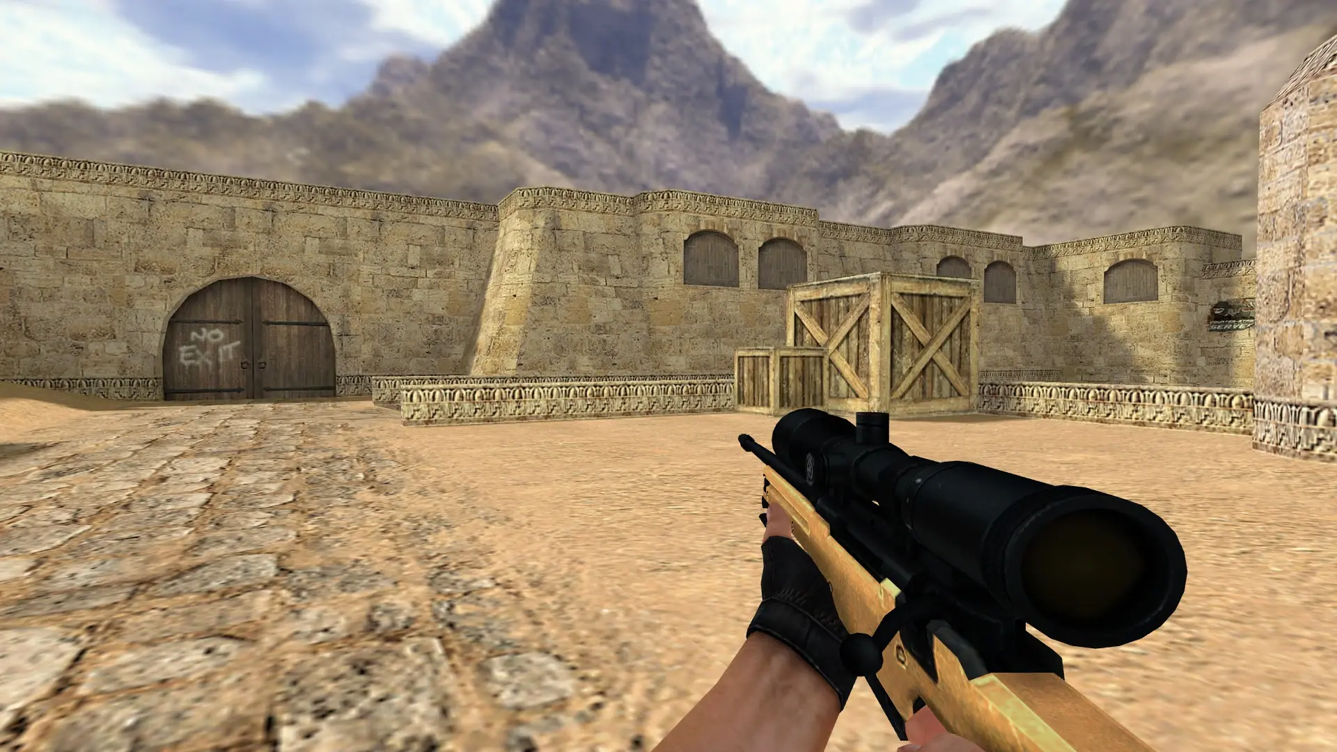 AWP — Golden Weapon Pack — de_dust2 (first person)