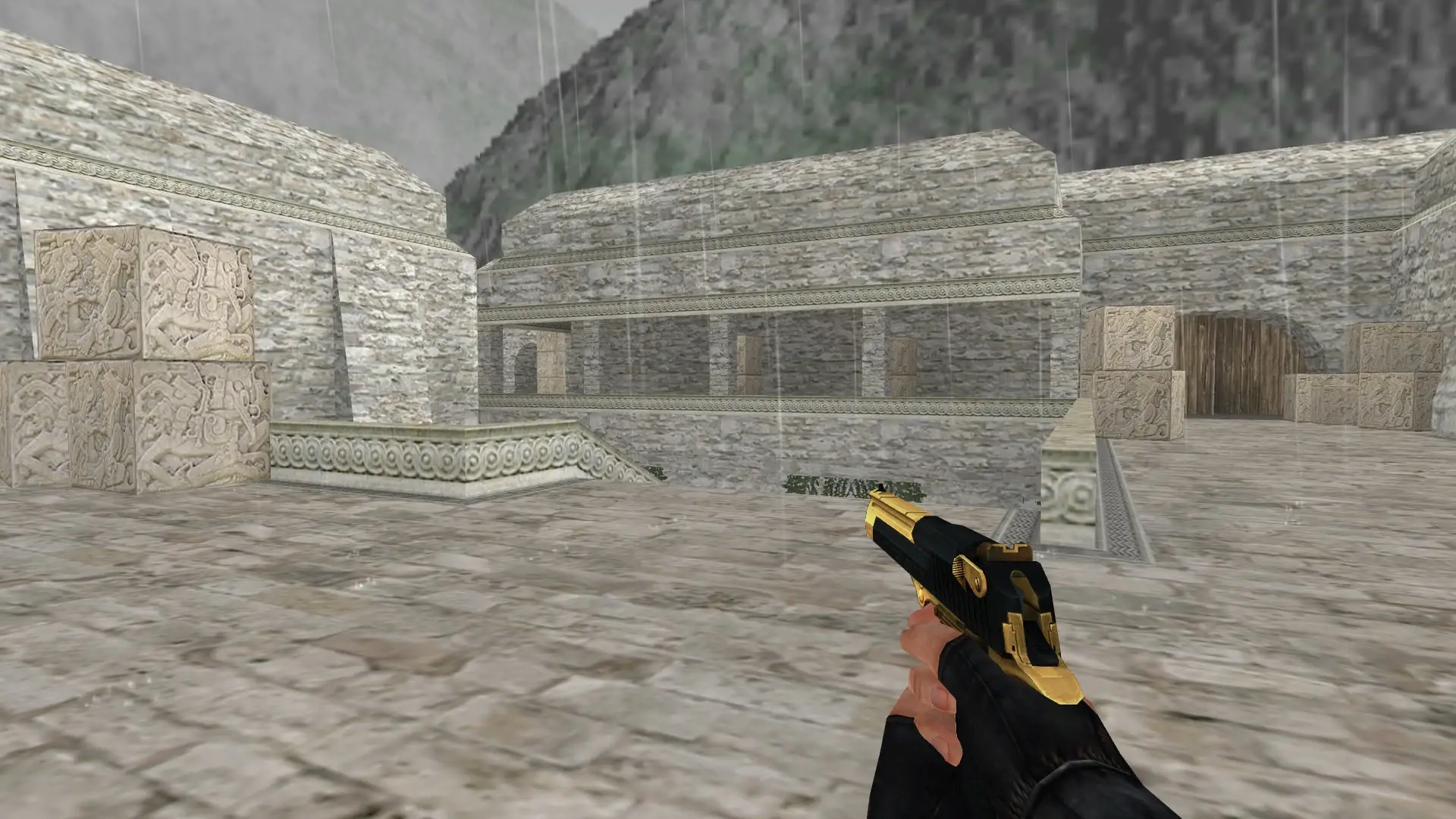 Desert Eagle — Golden Weapon Pack — de_aztec (first person)