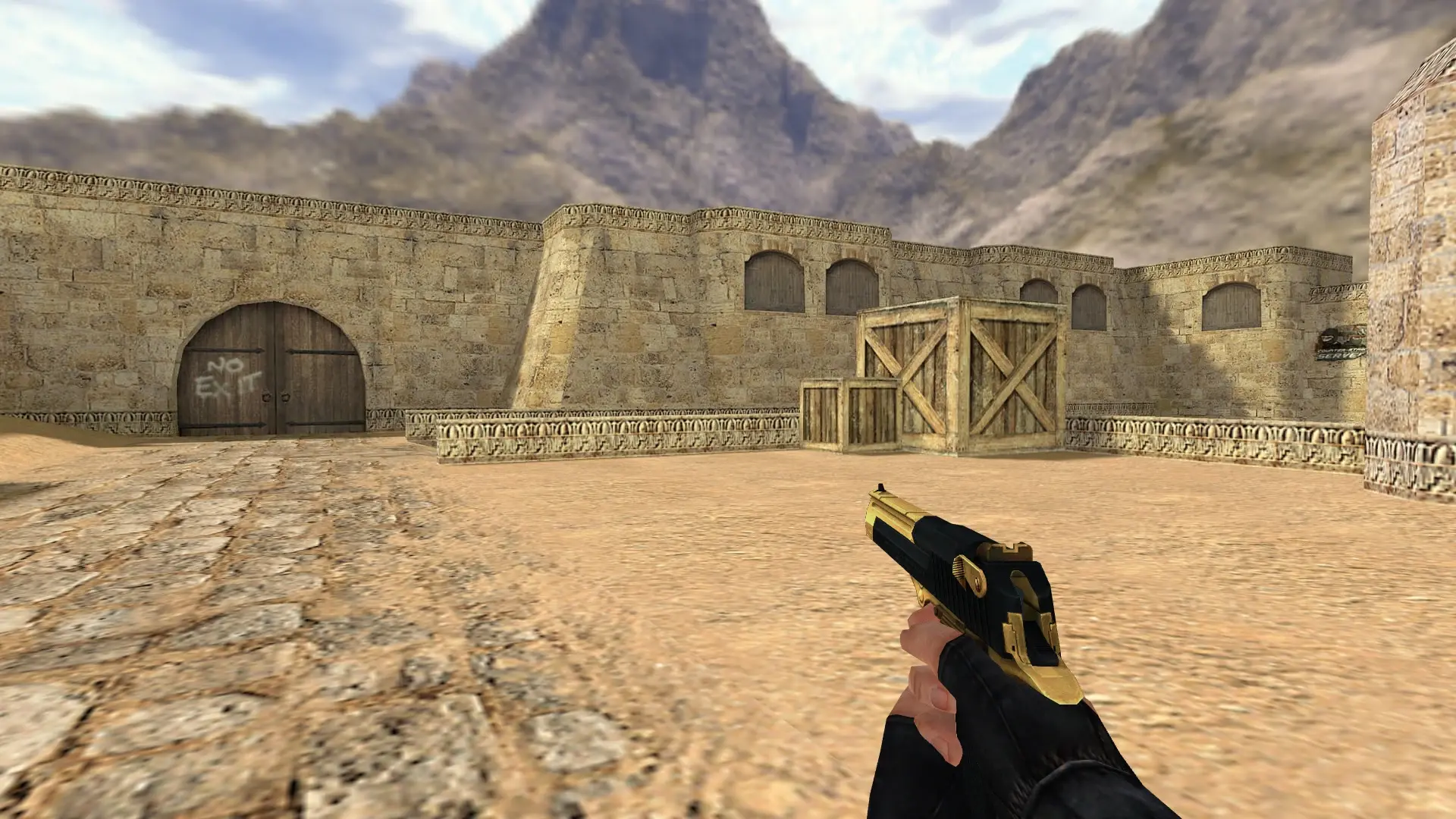 Desert Eagle — Golden Weapon Pack — de_dust2 (first person)