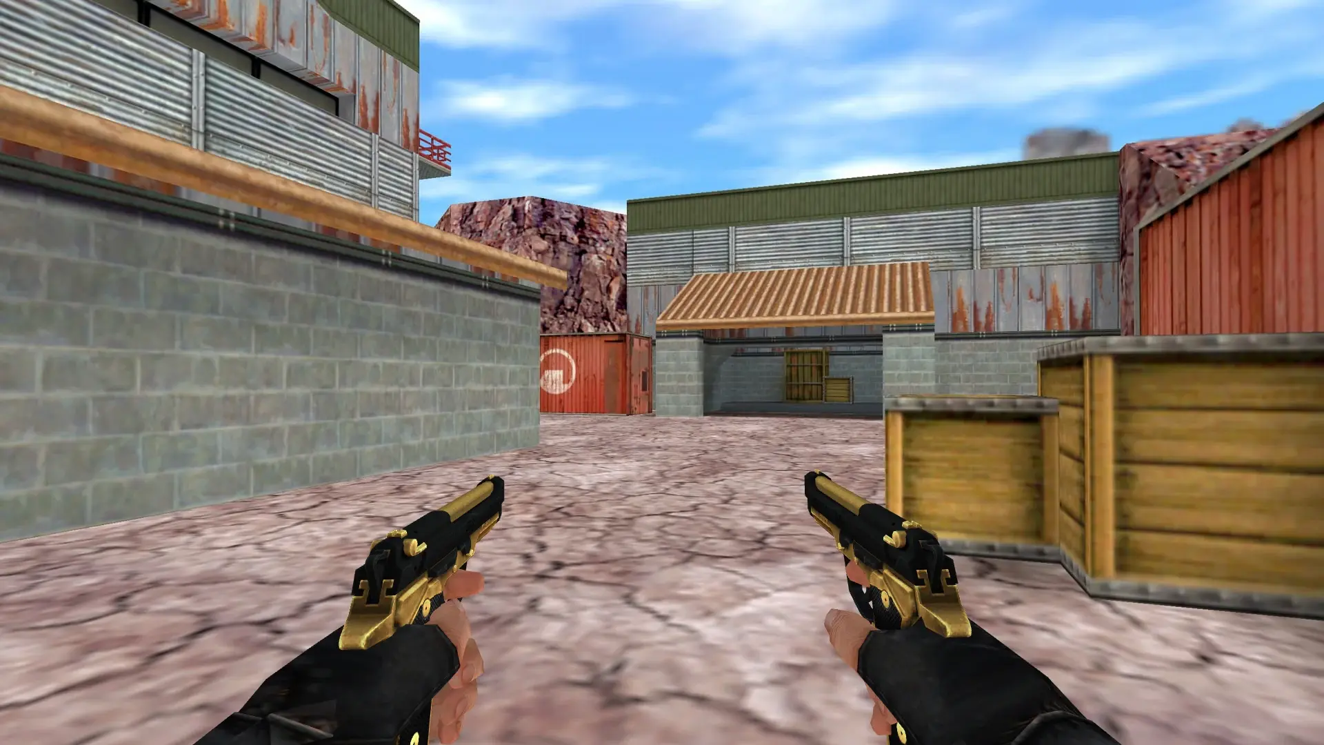 Dual Berettas — Golden Weapon Pack — de_nuke (first person)