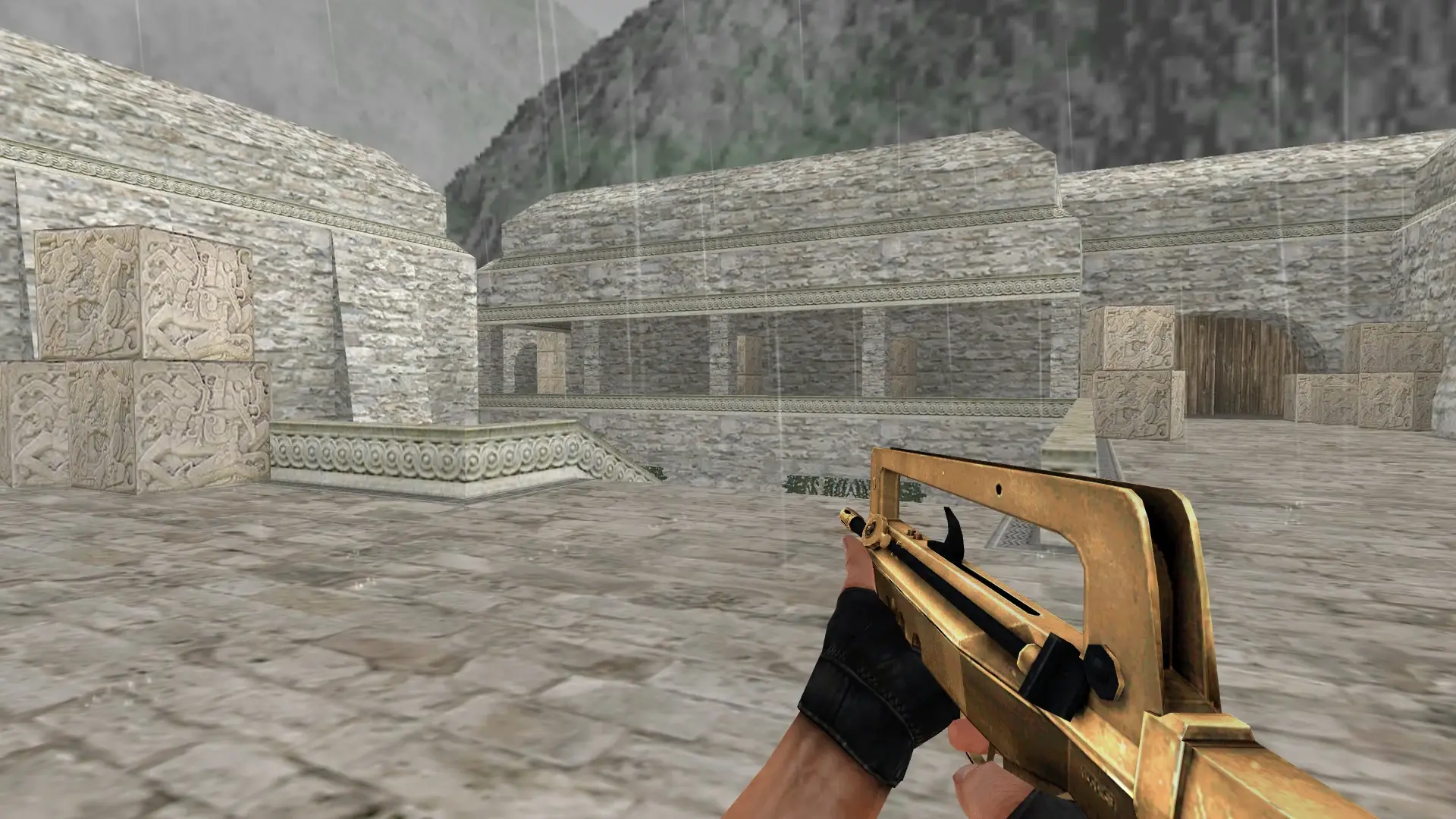 FAMAS — Golden Weapon Pack — de_aztec (first person)