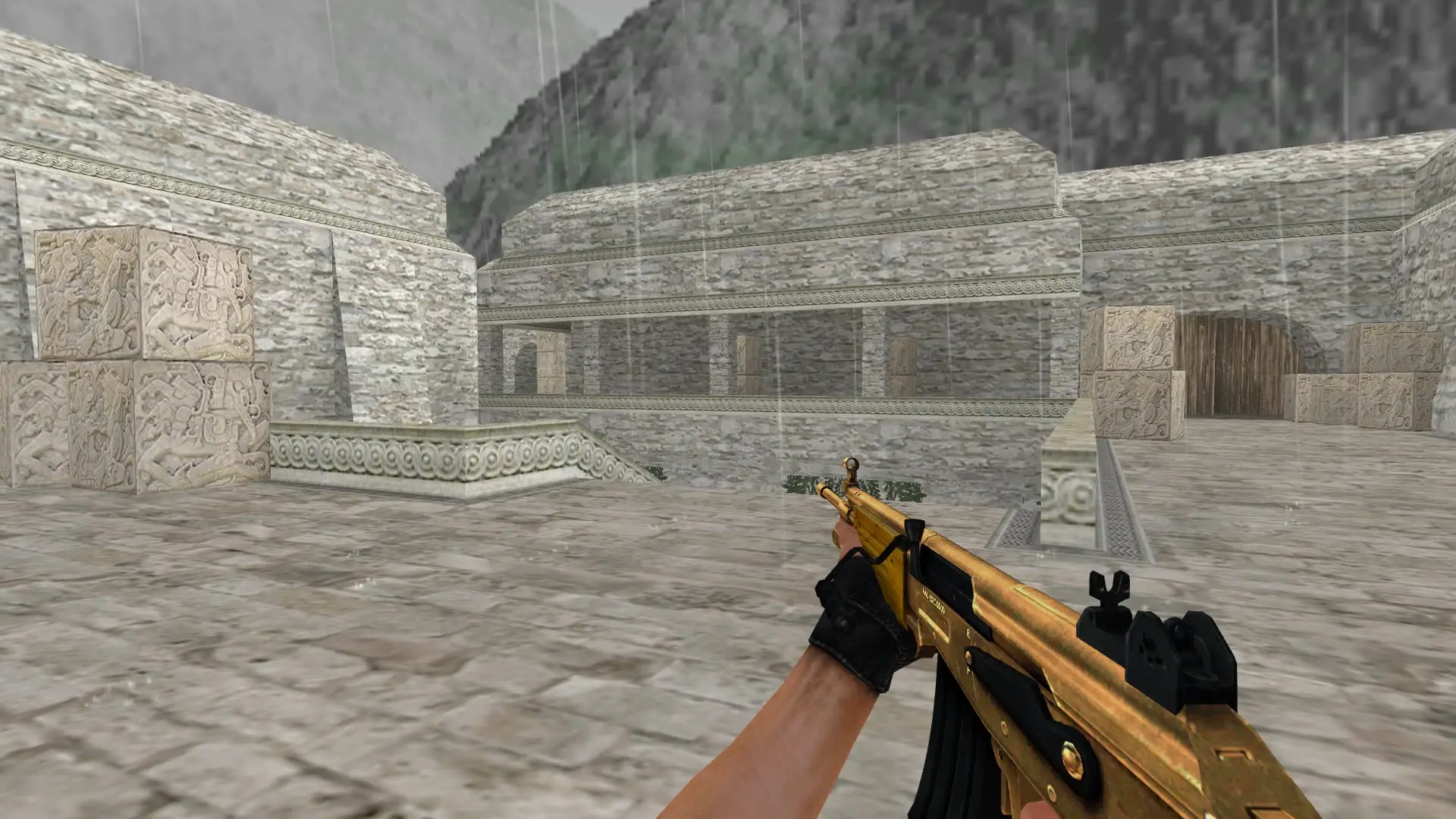 Galil AR — Golden Weapon Pack — de_aztec (first person)
