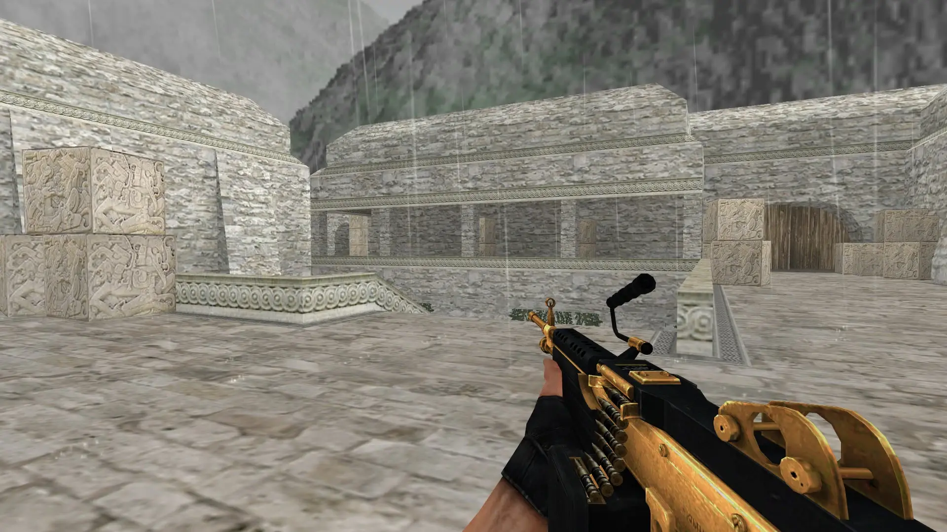 M249 — Golden Weapon Pack — de_aztec (first person)