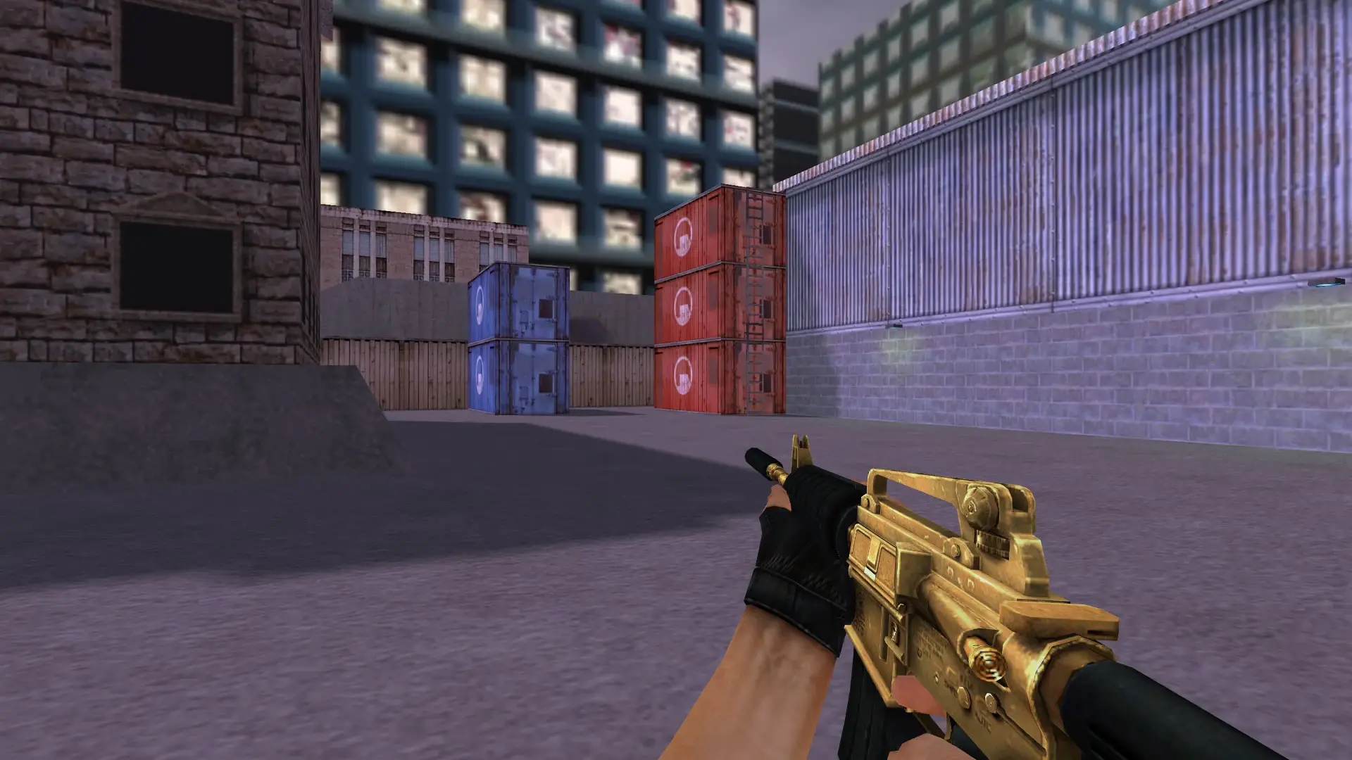 M4A1 — Golden Weapon Pack — cs_assault (first person)
