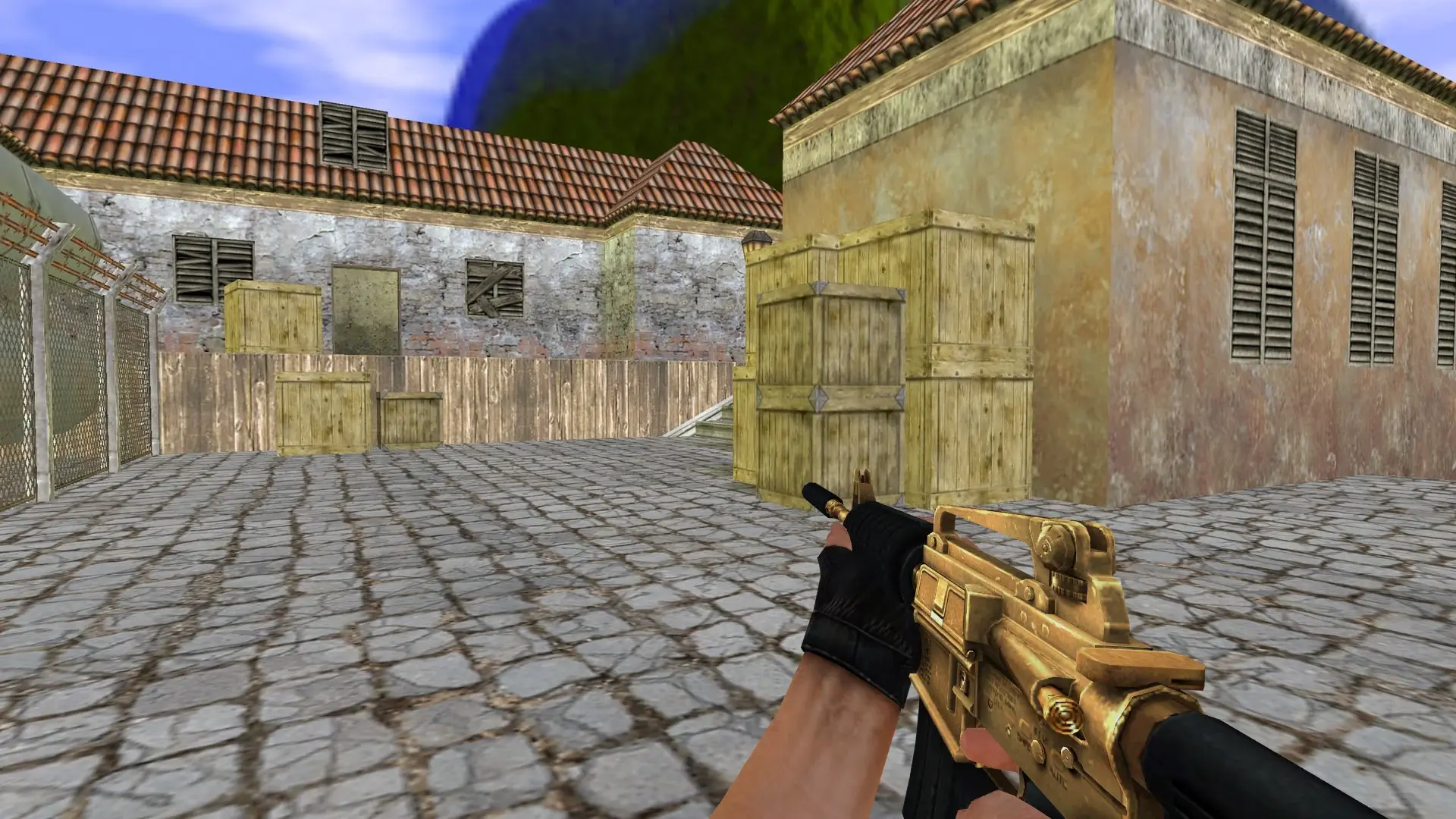 M4A1 — Golden Weapon Pack — de_inferno (first person)
